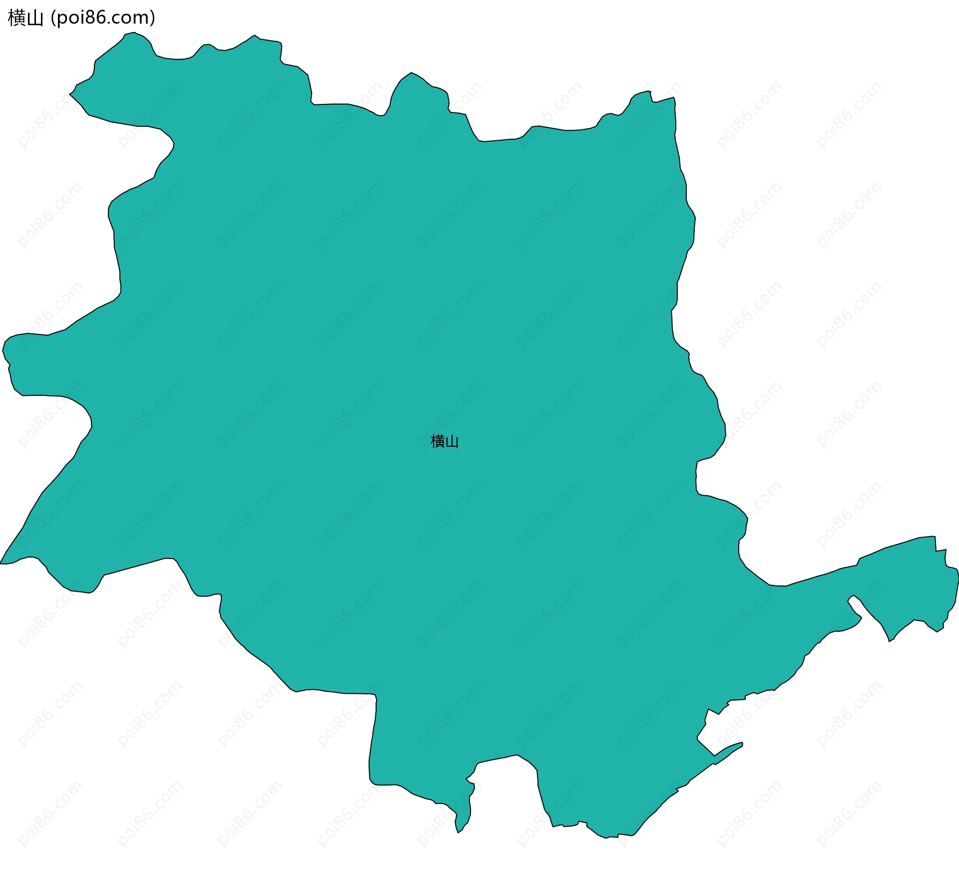 横山边界地图