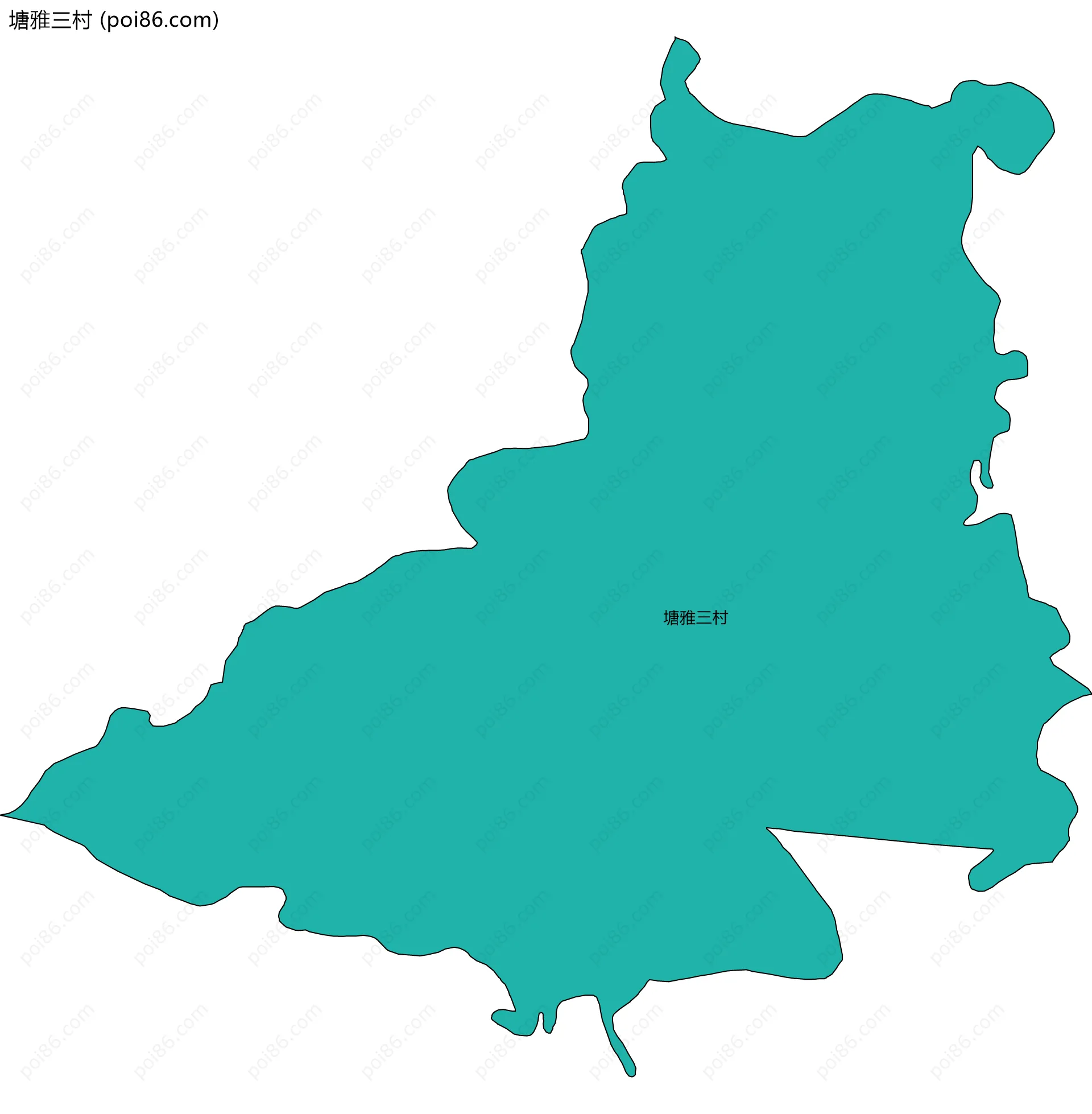 塘雅三村边界地图