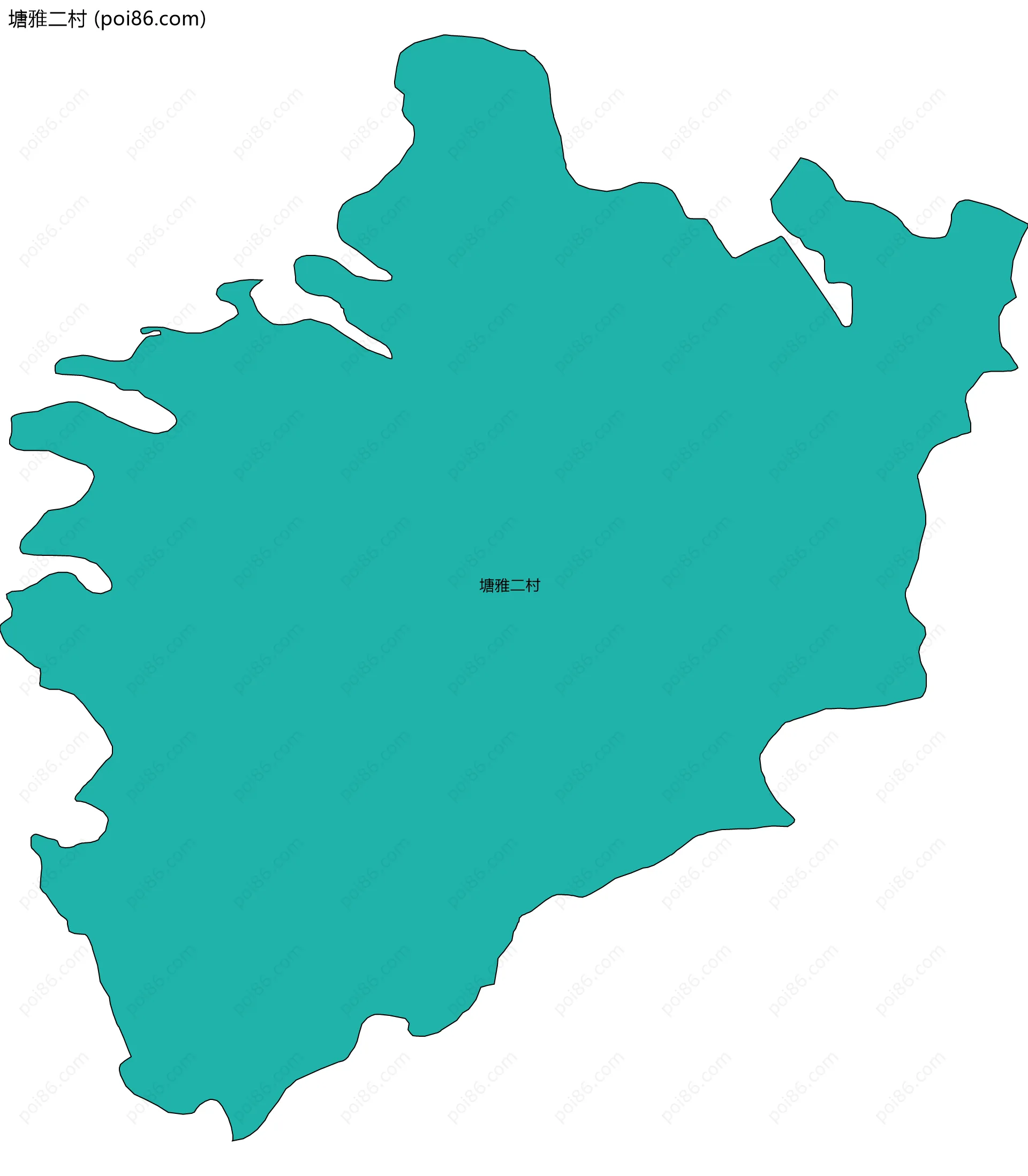 塘雅二村边界地图