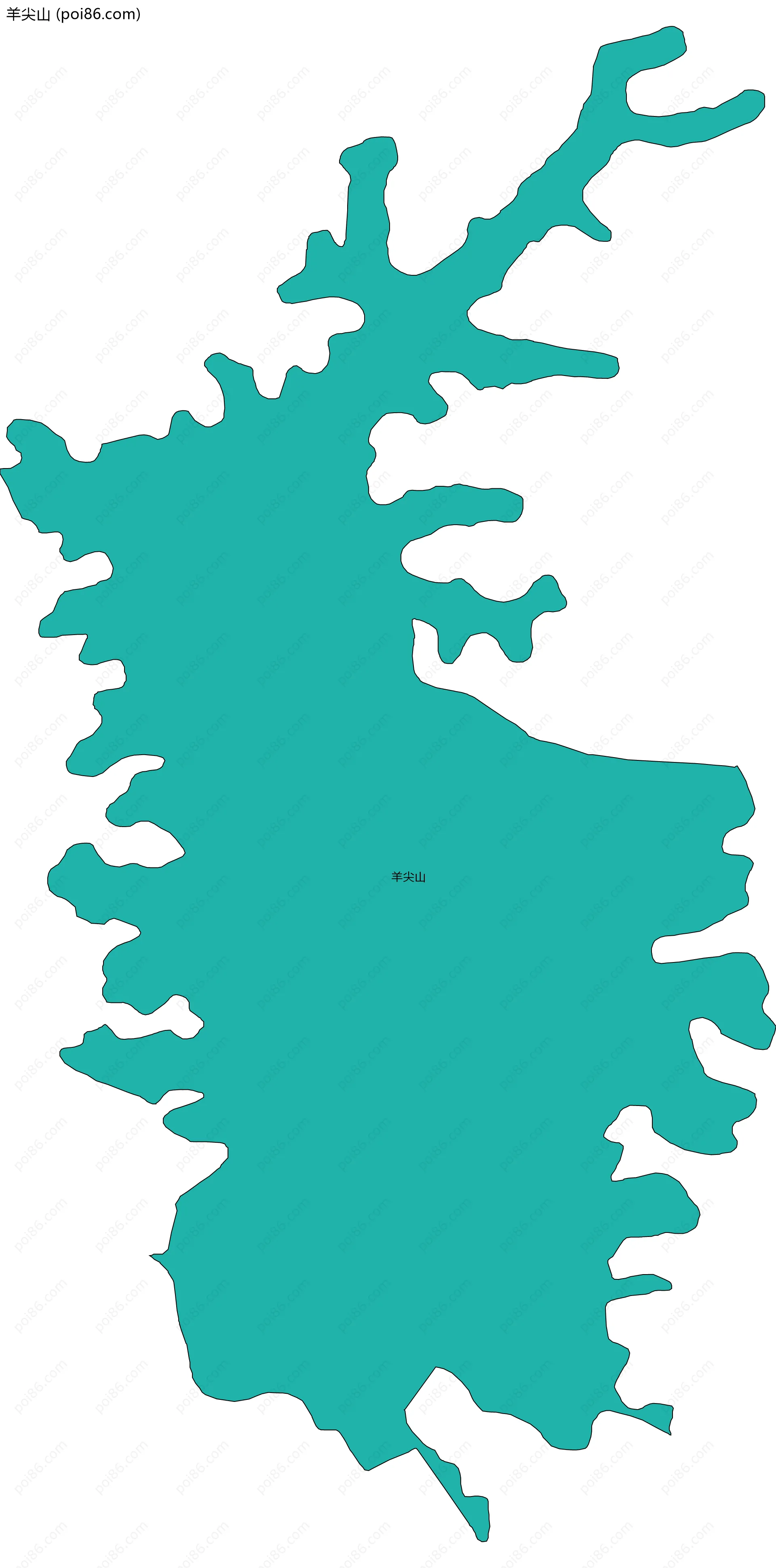 羊尖山边界地图