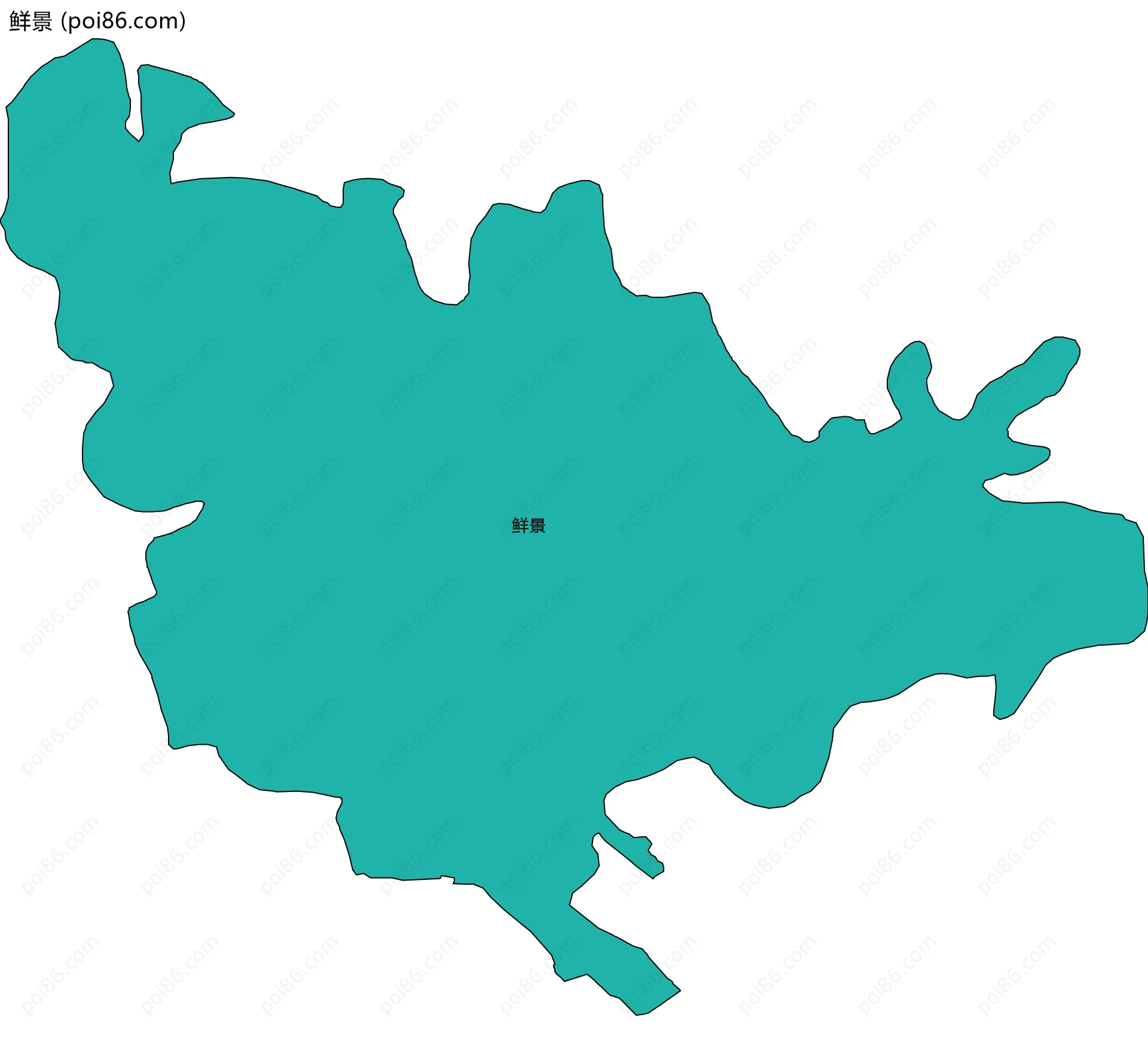 鲜景边界地图