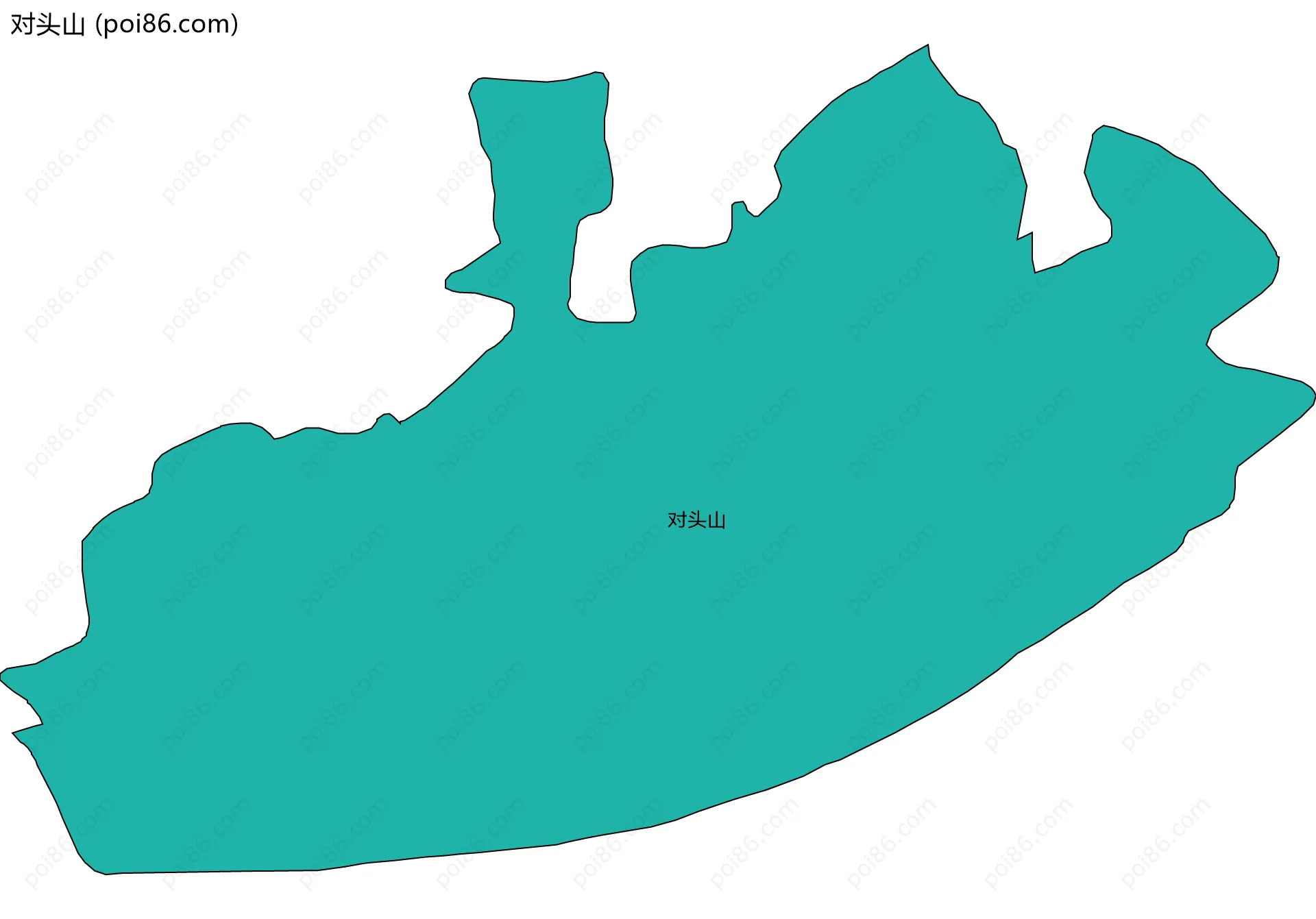 对头山边界地图