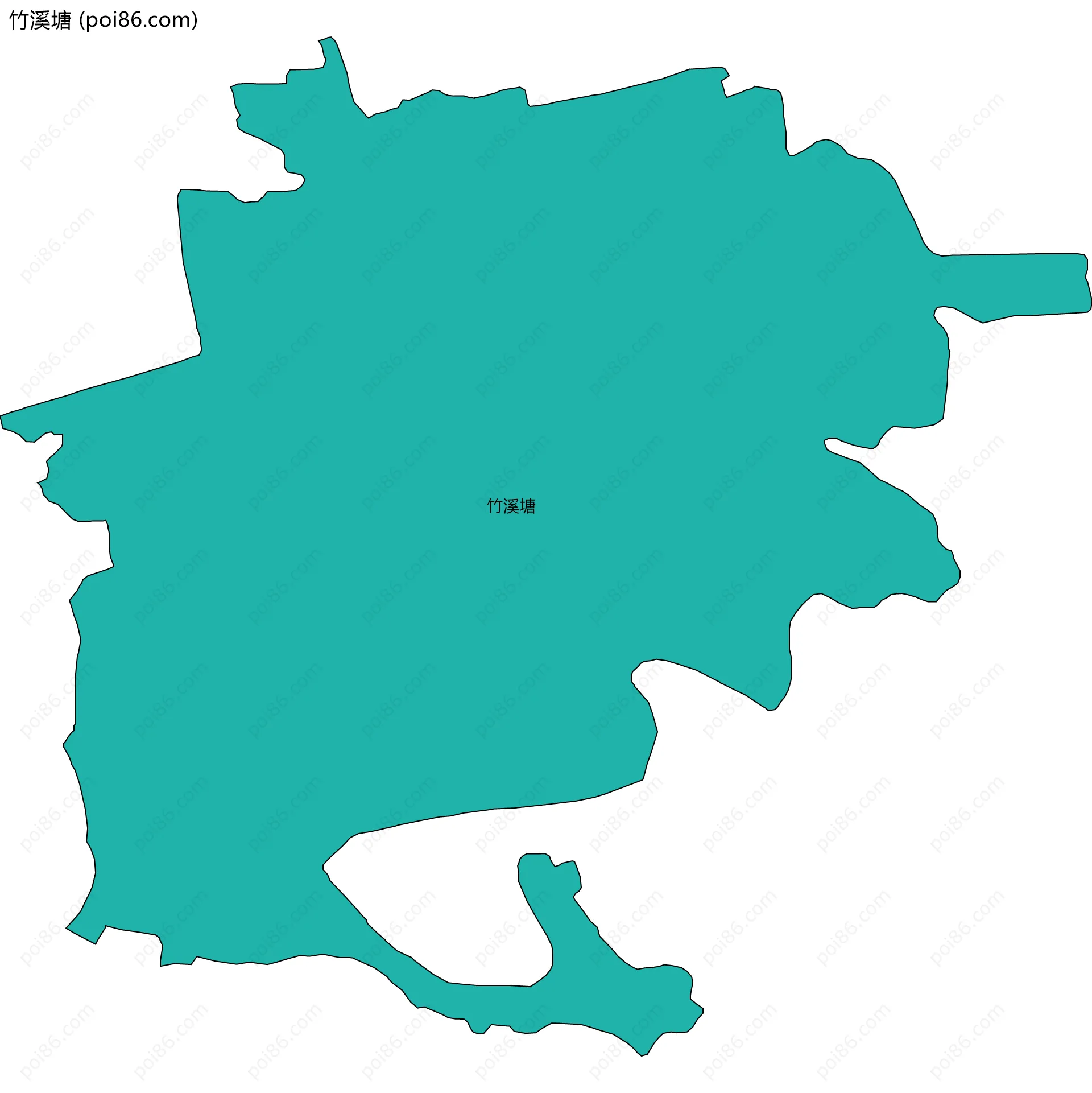 竹溪塘边界地图