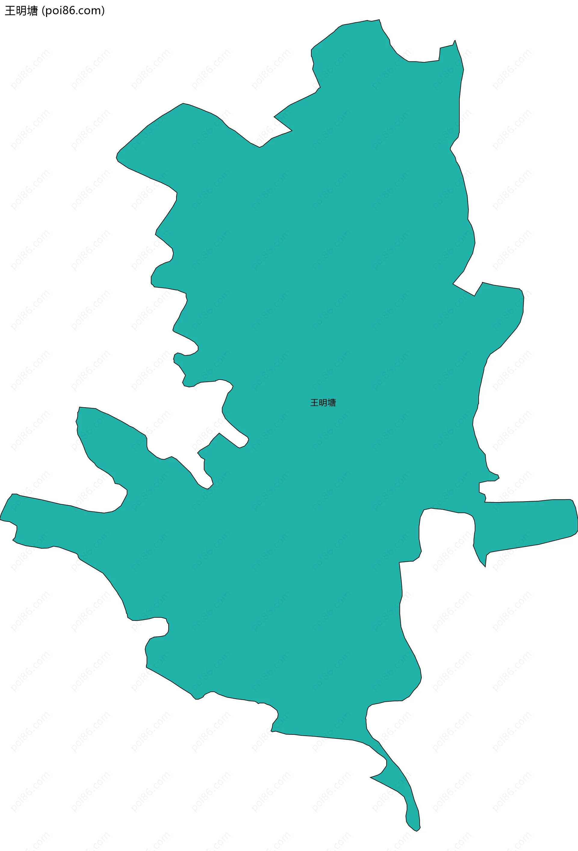 王明塘边界地图