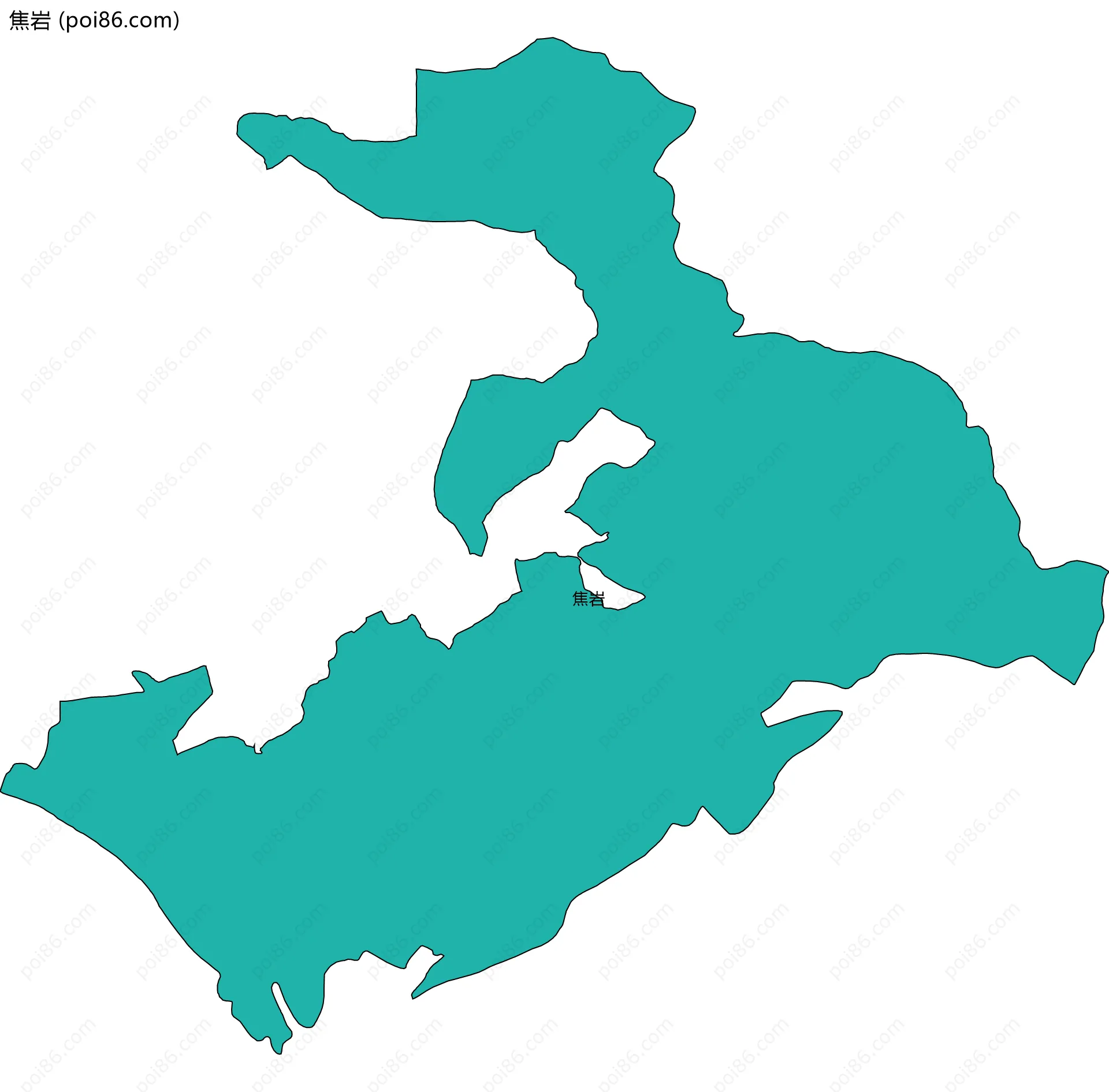 焦岩边界地图