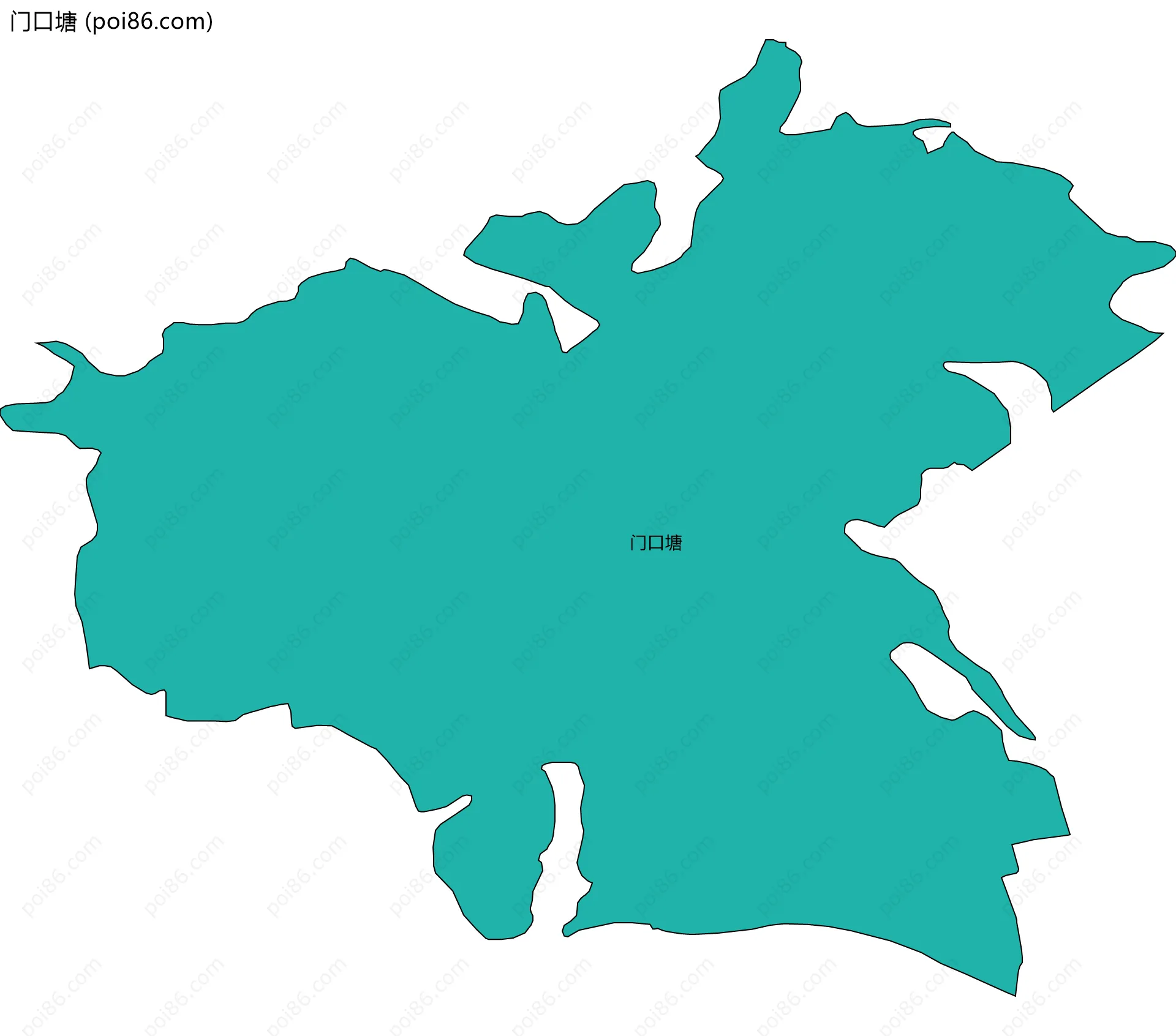 门口塘边界地图