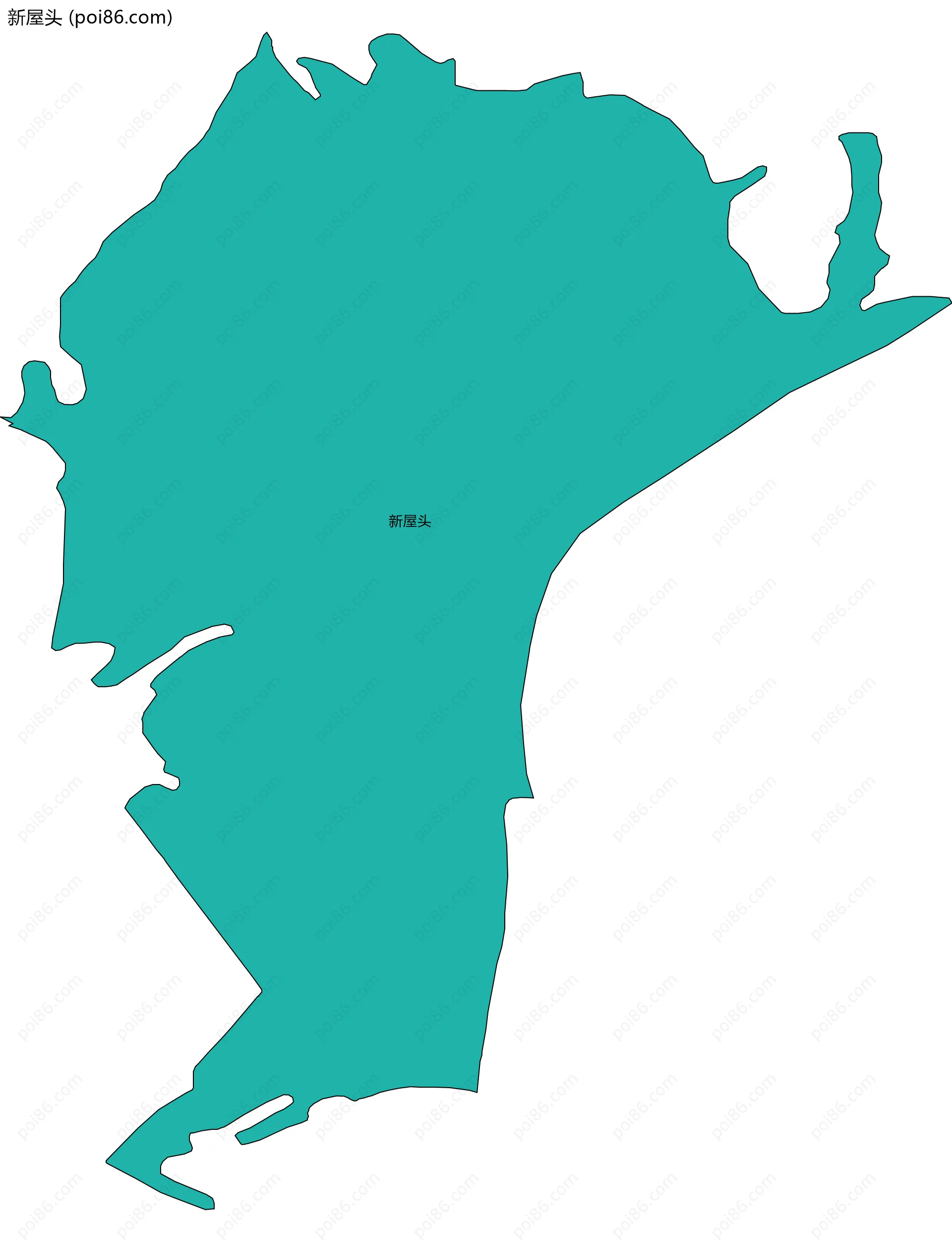 新屋头边界地图