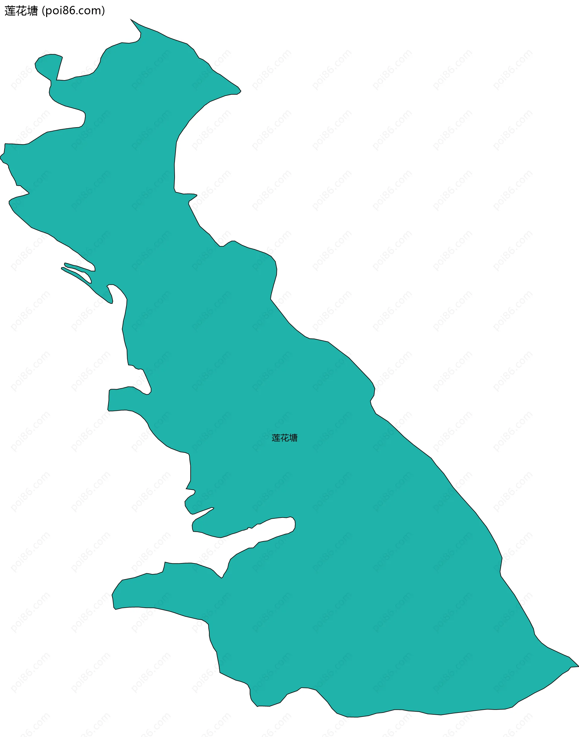 莲花塘边界地图