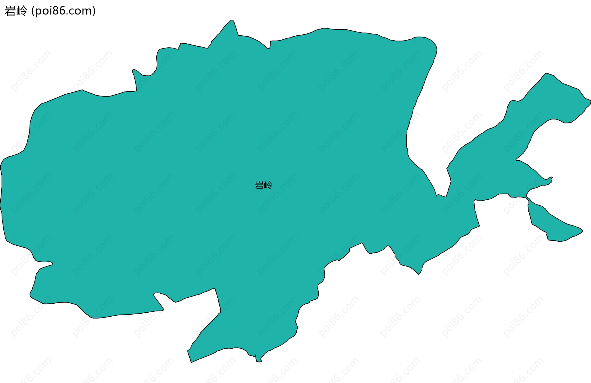岩岭边界地图