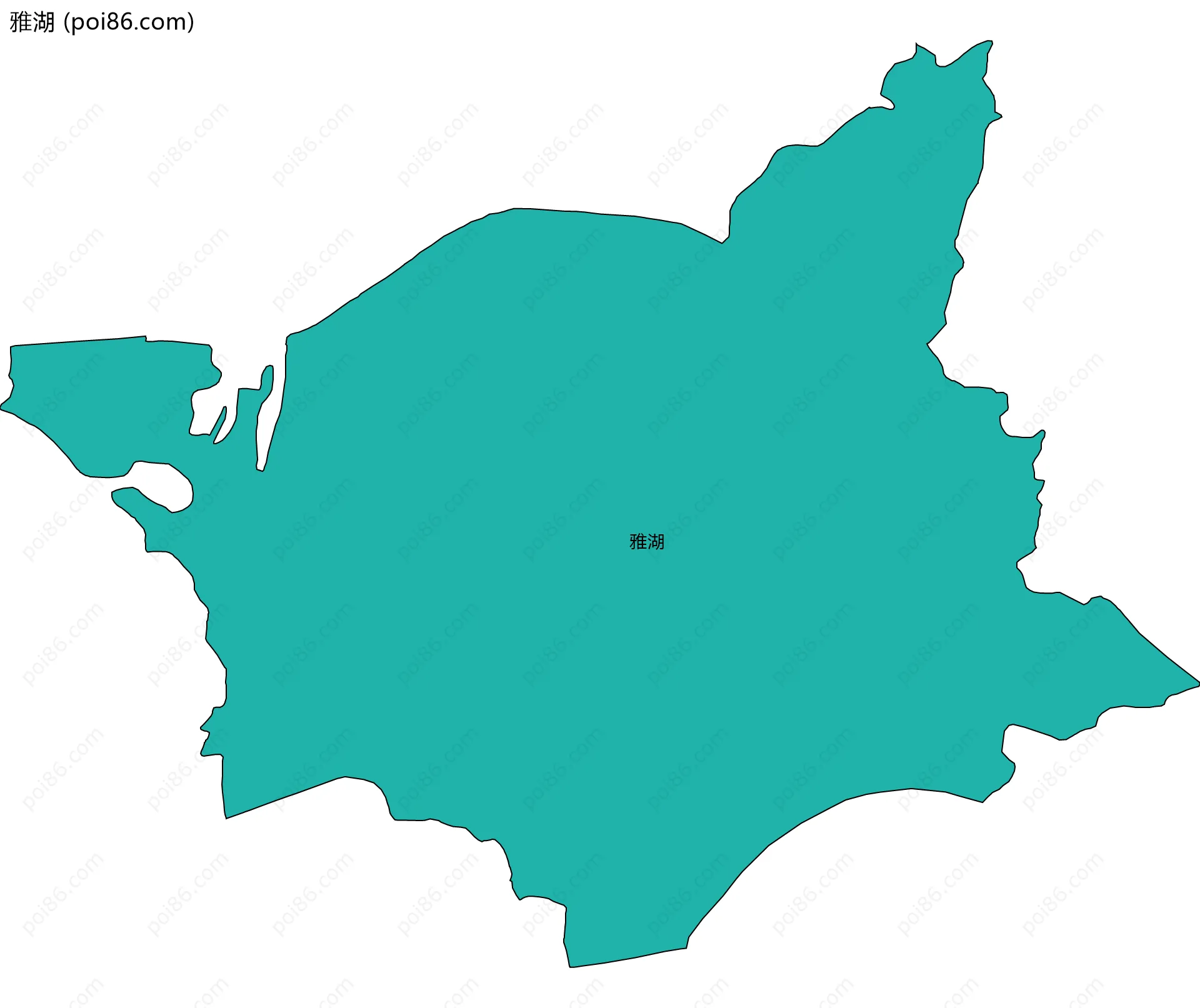 雅湖边界地图