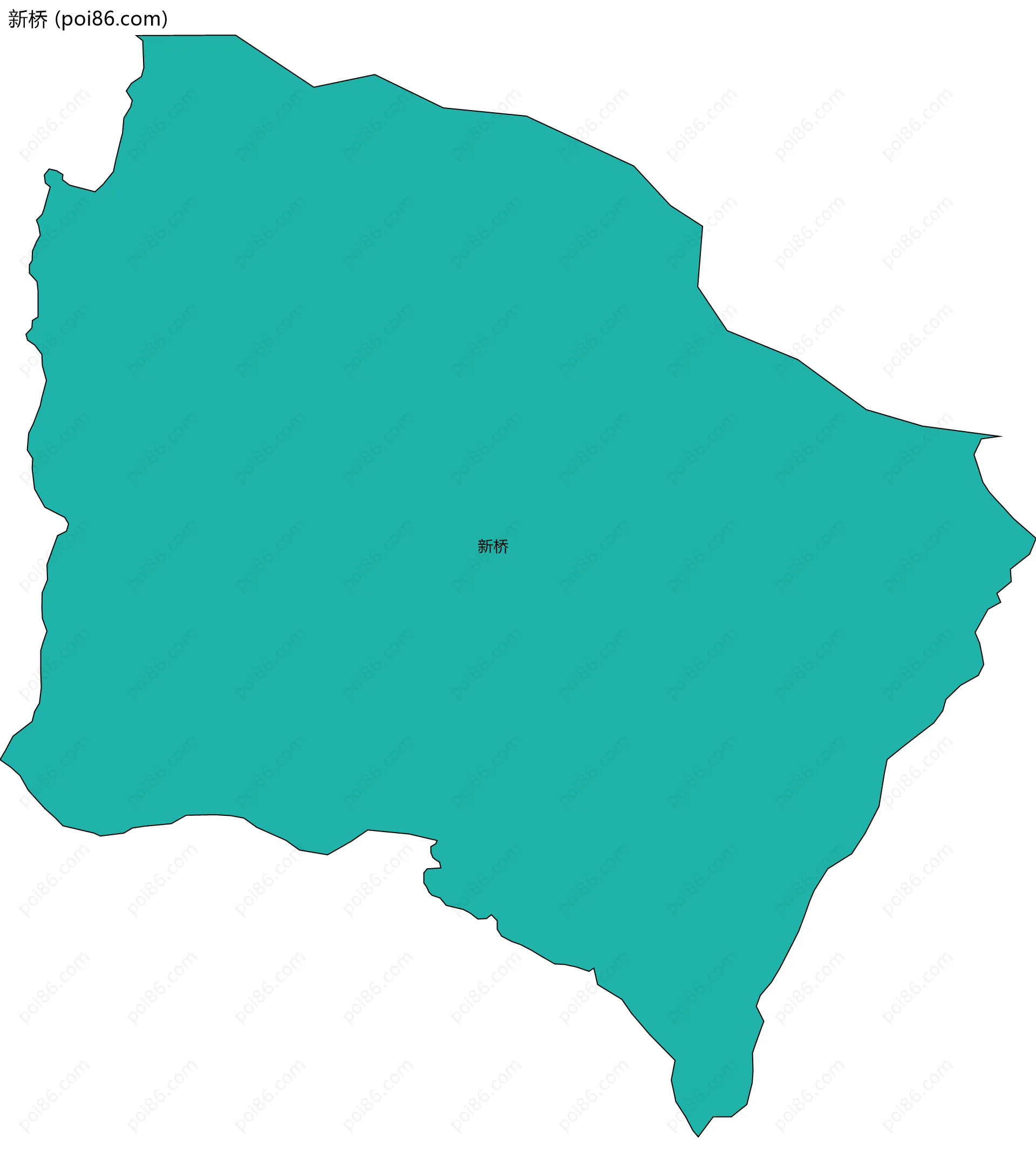 新桥边界地图