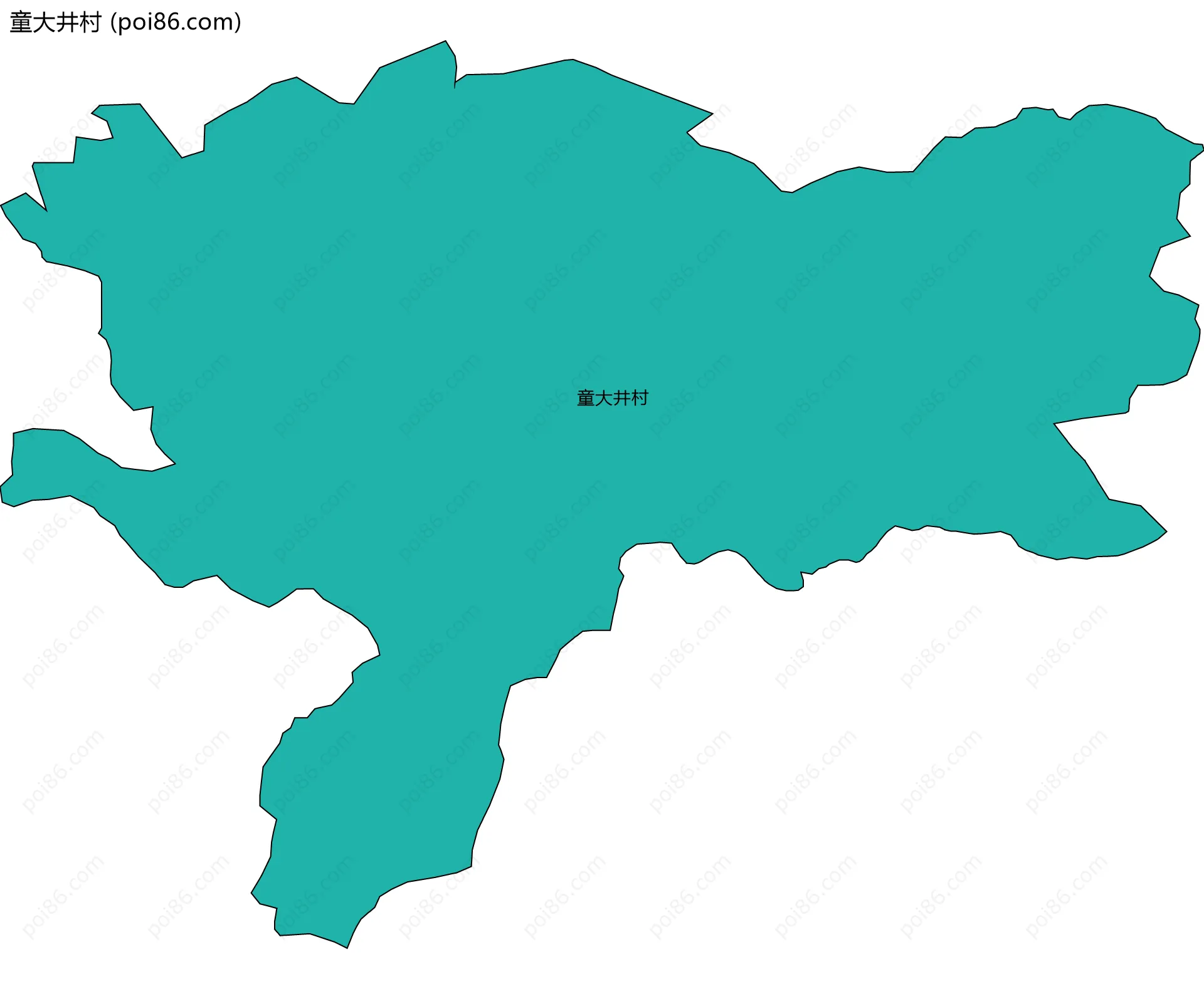 童大井村边界地图