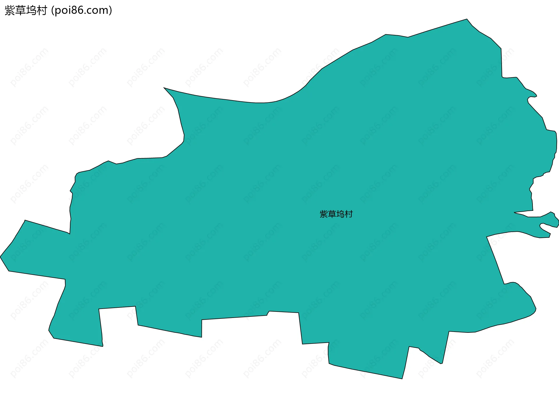紫草坞村边界地图