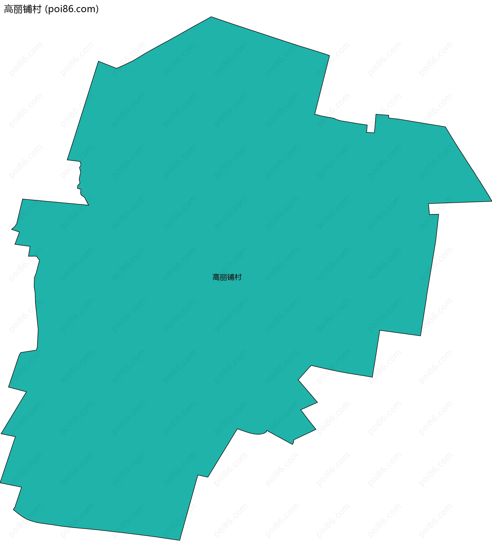 高丽铺村边界地图