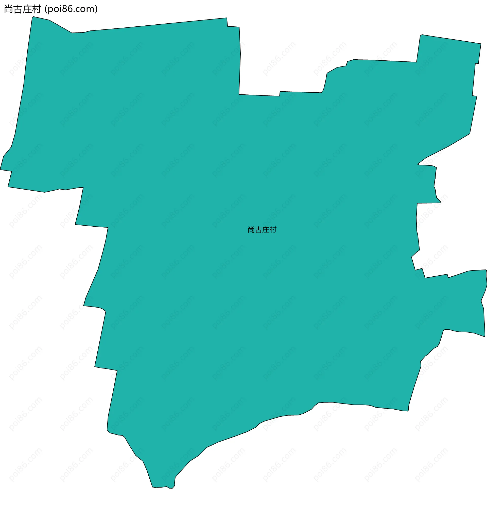 尚古庄村边界地图