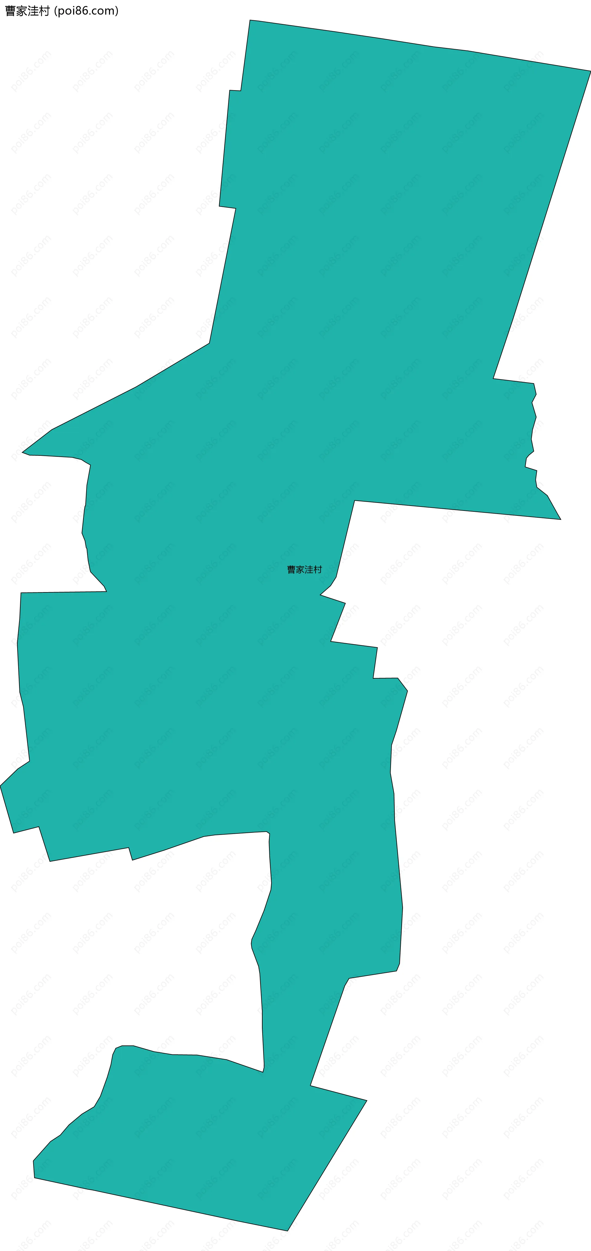 曹家洼村边界地图