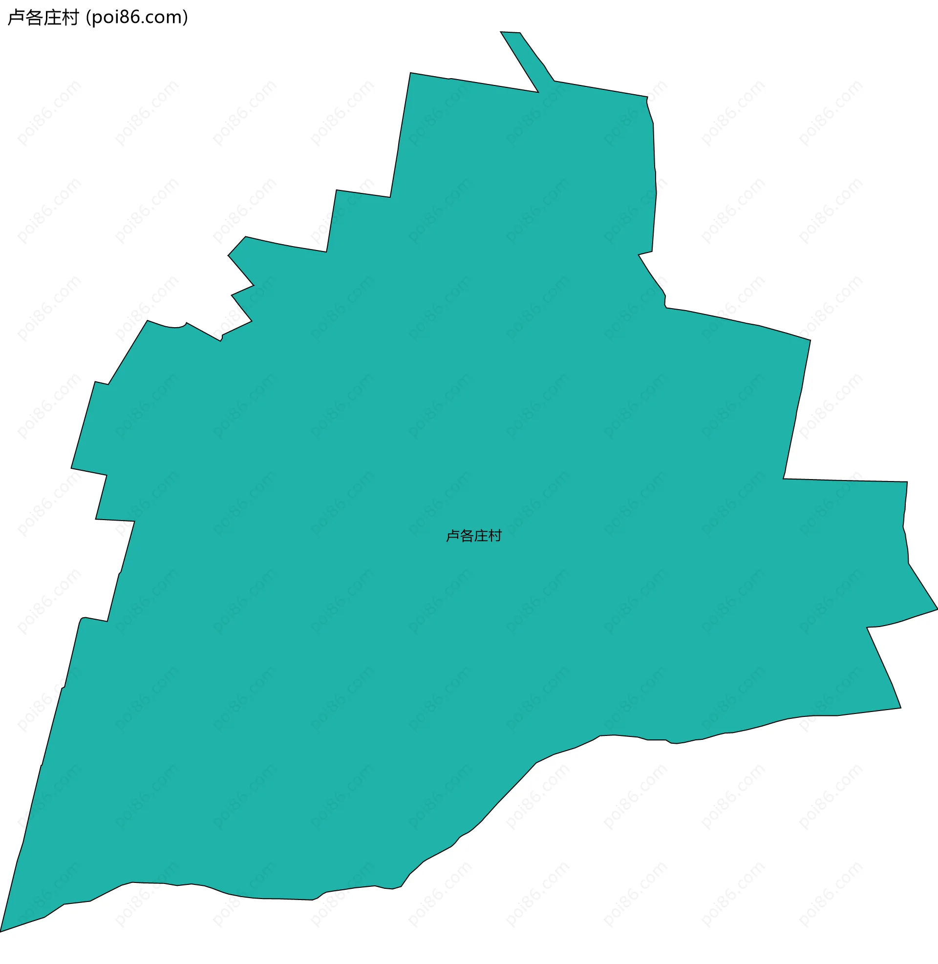 卢各庄村边界地图