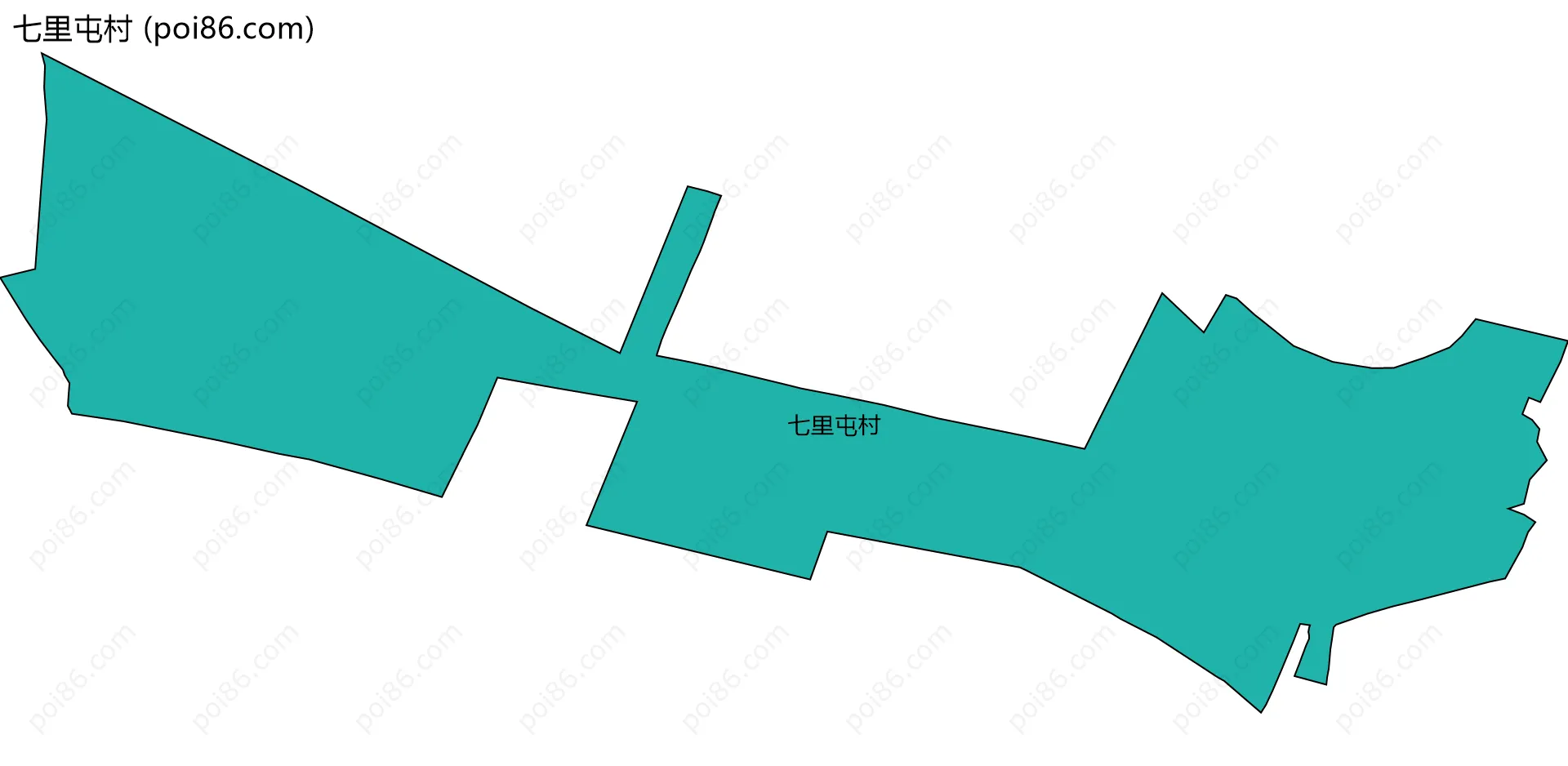 七里屯村边界地图