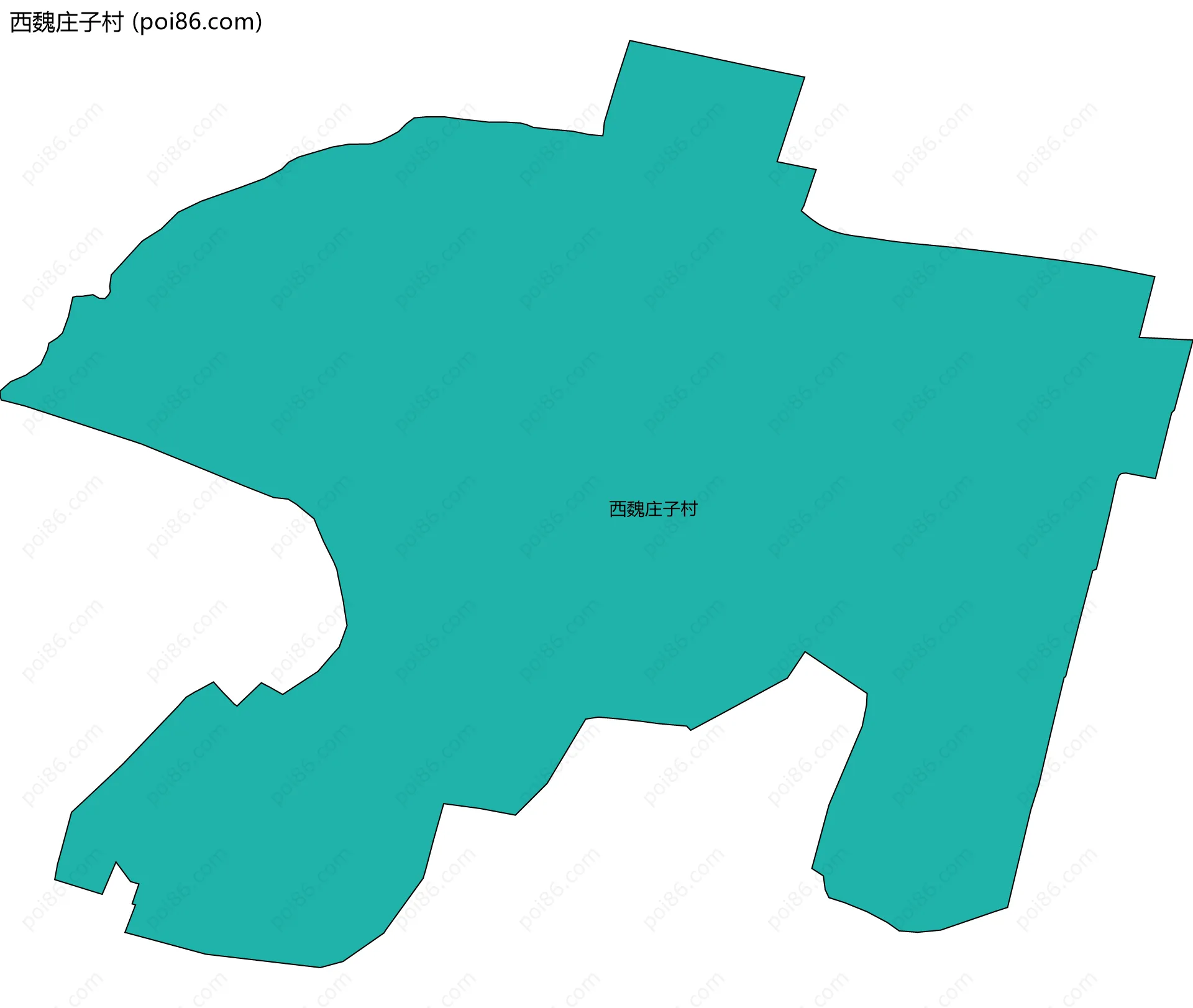 西魏庄子村边界地图