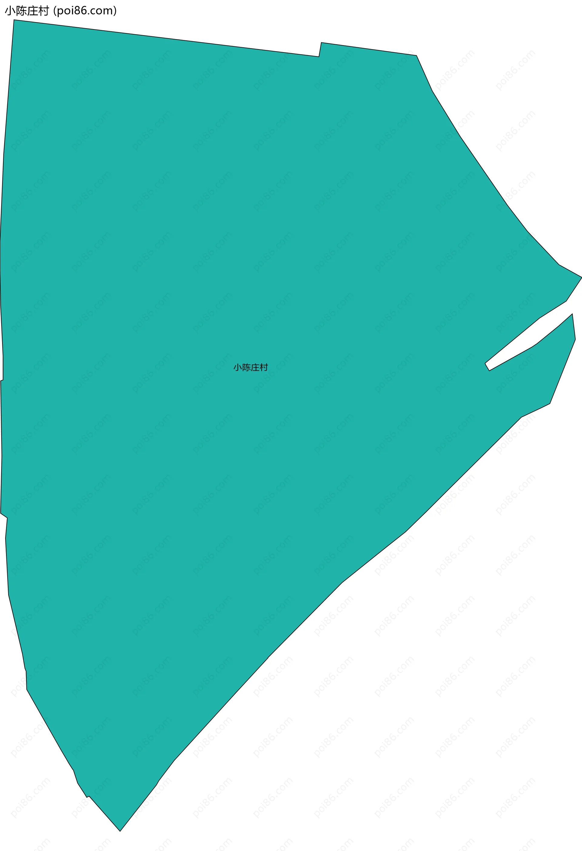 小陈庄村边界地图