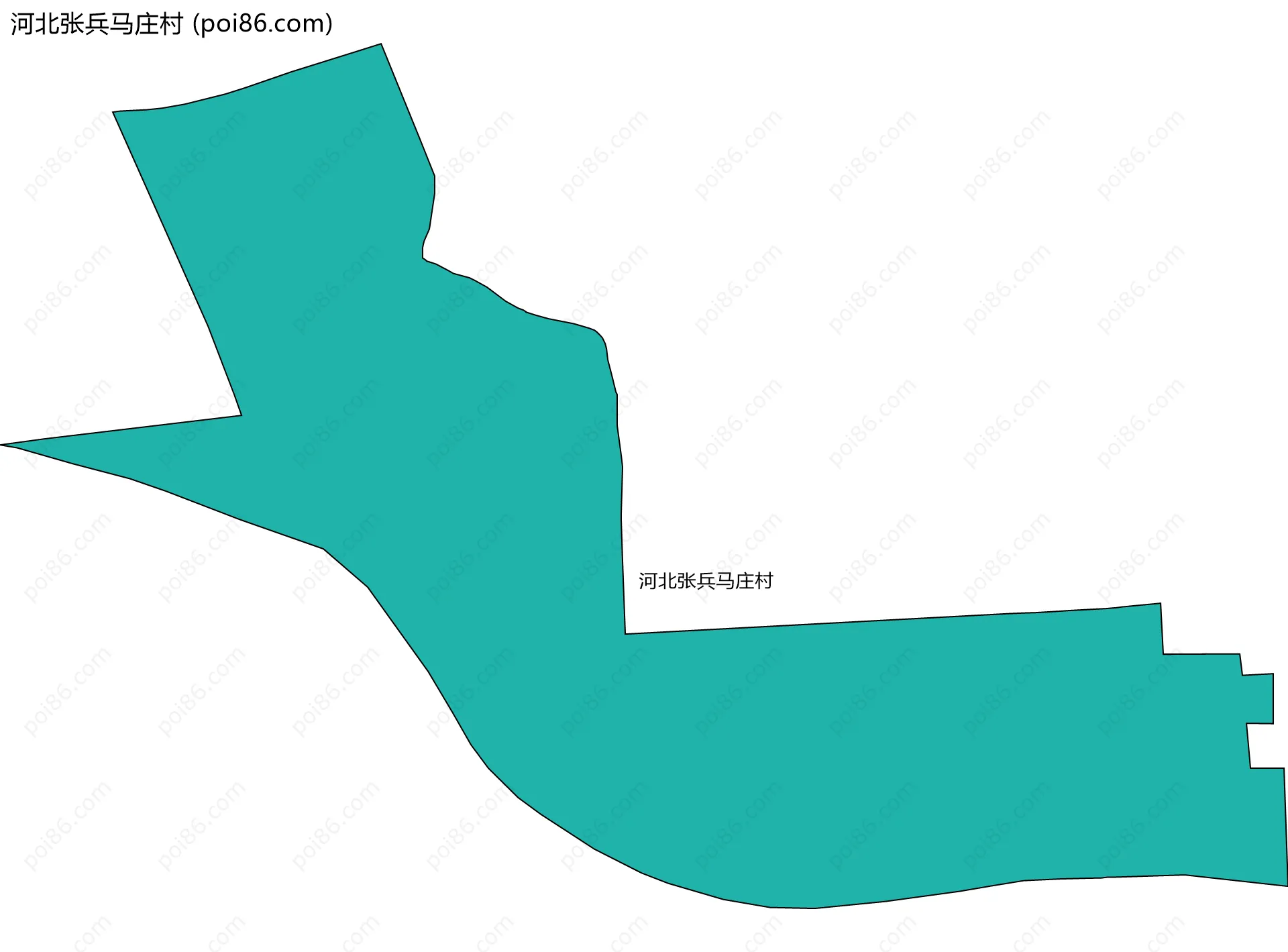 河北张兵马庄村边界地图