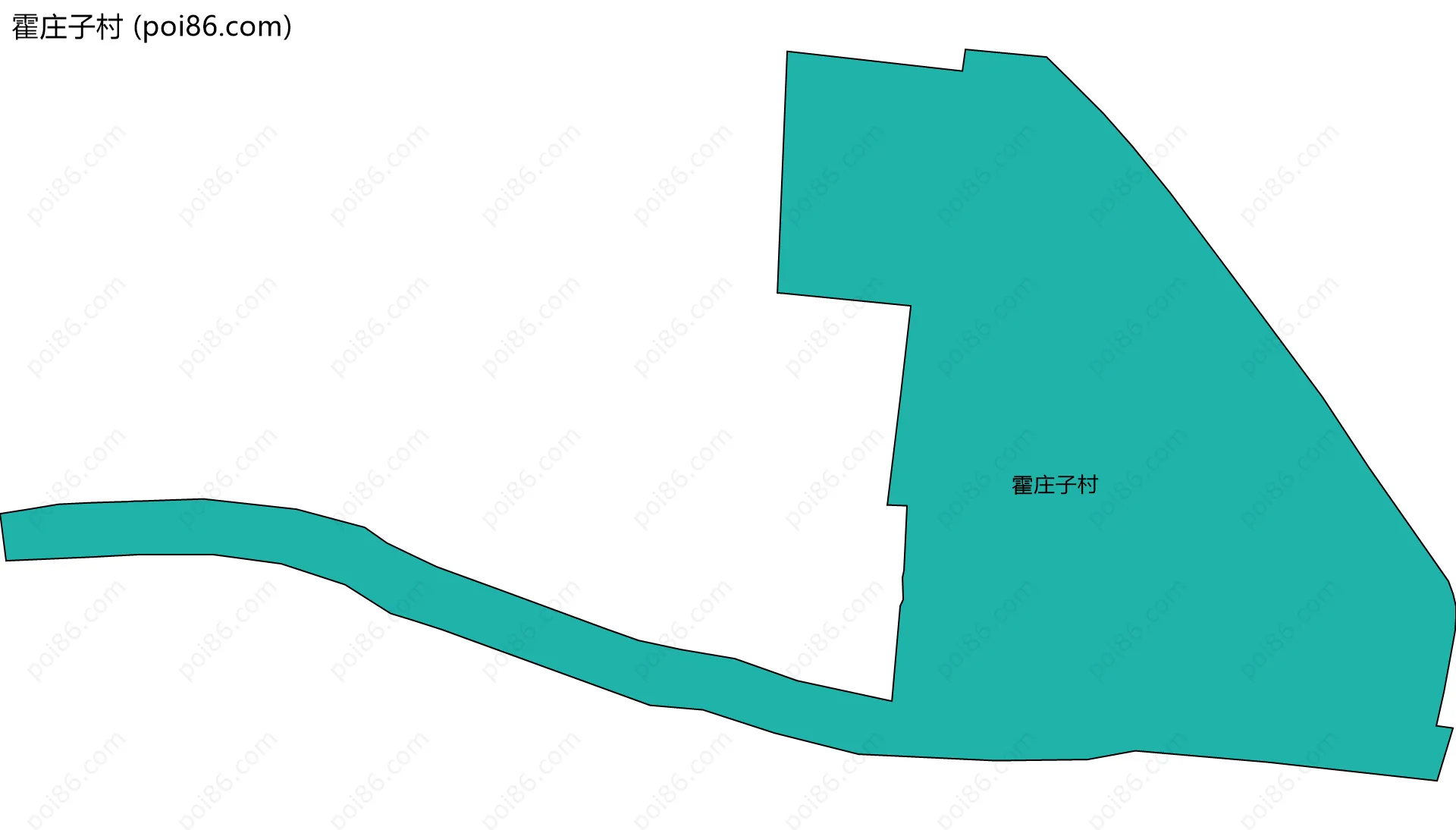 霍庄子村边界地图