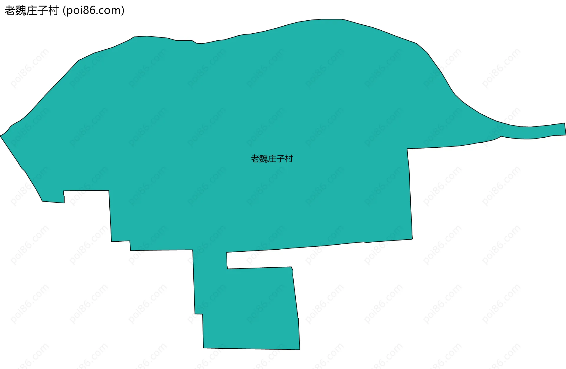老魏庄子村边界地图
