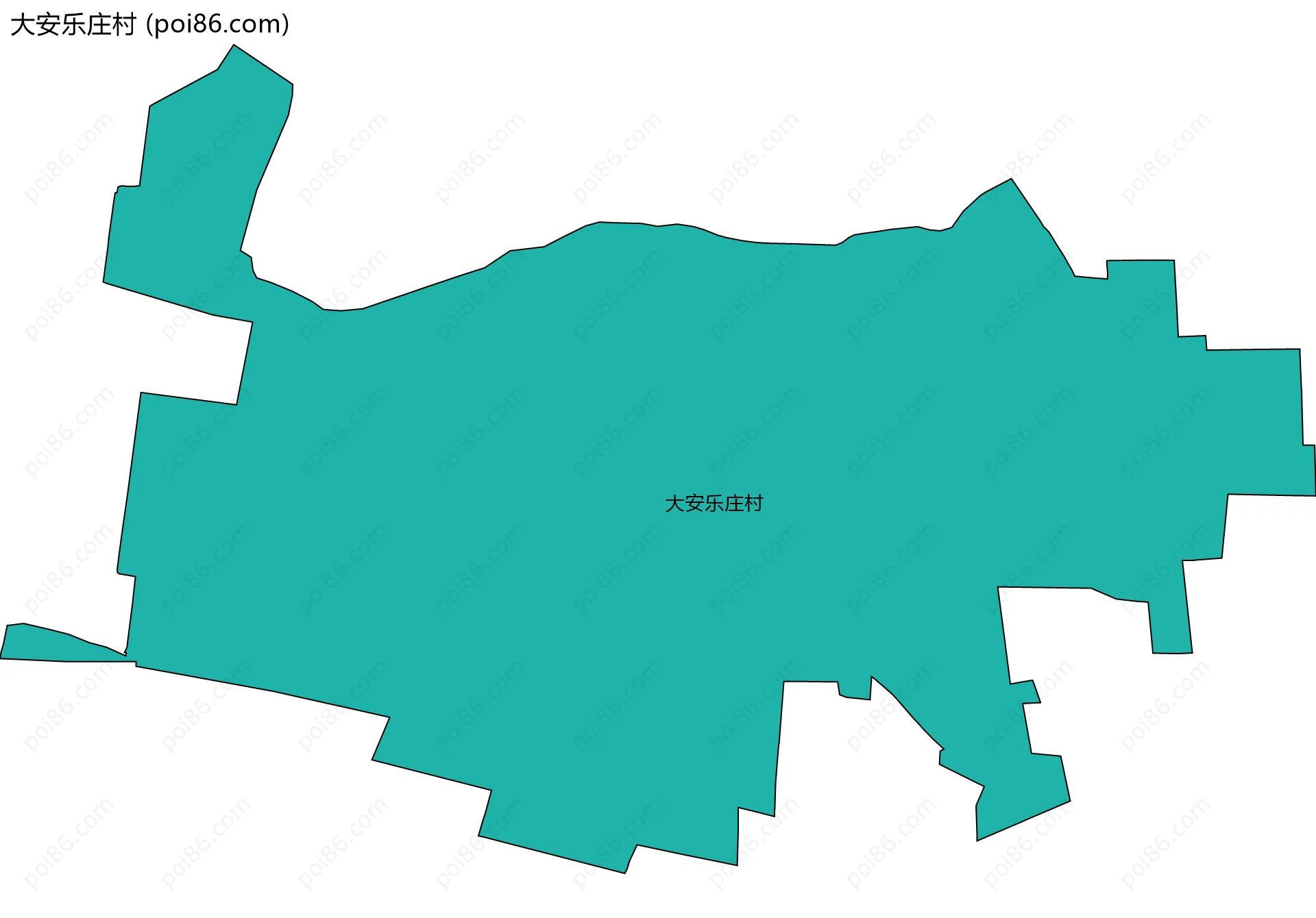 大安乐庄村边界地图