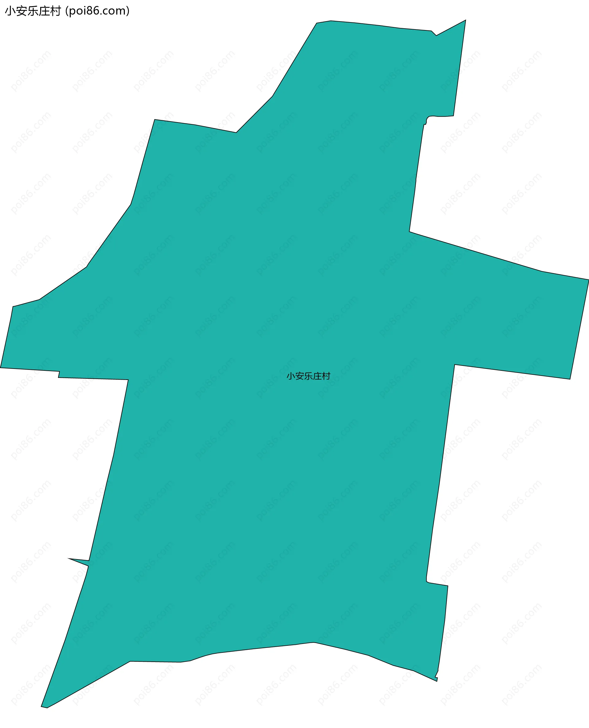 小安乐庄村边界地图