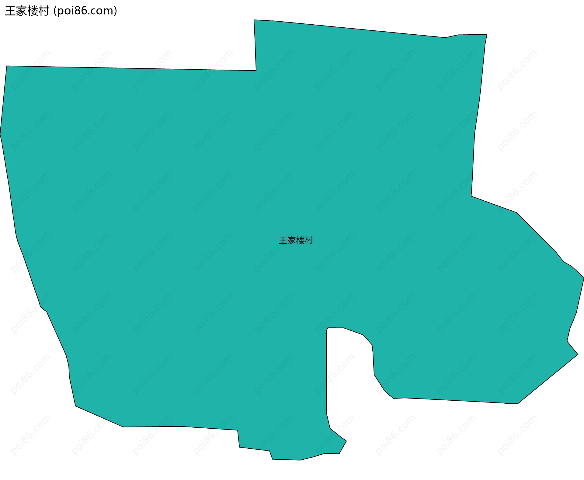 王家楼村边界地图