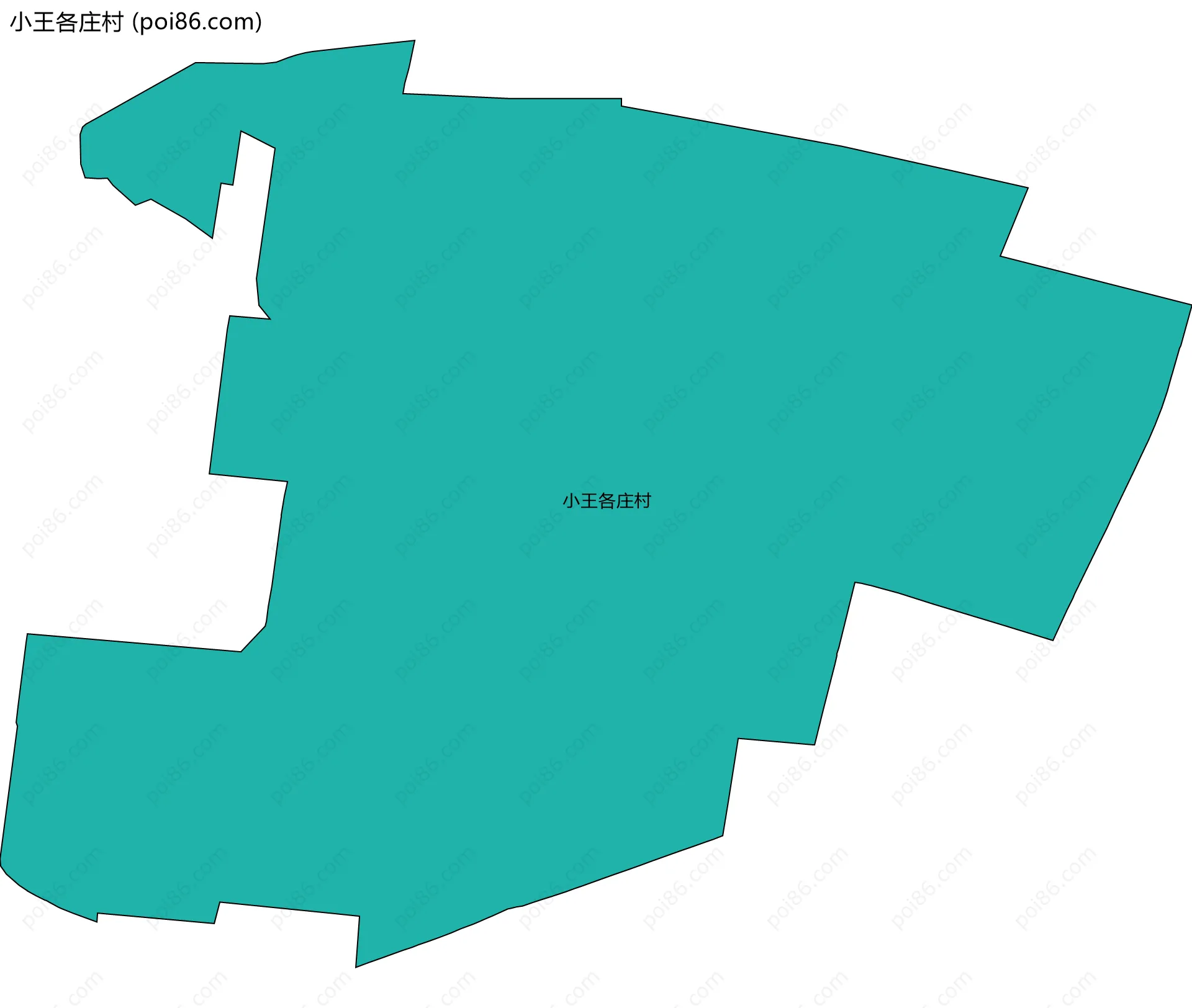 小王各庄村边界地图