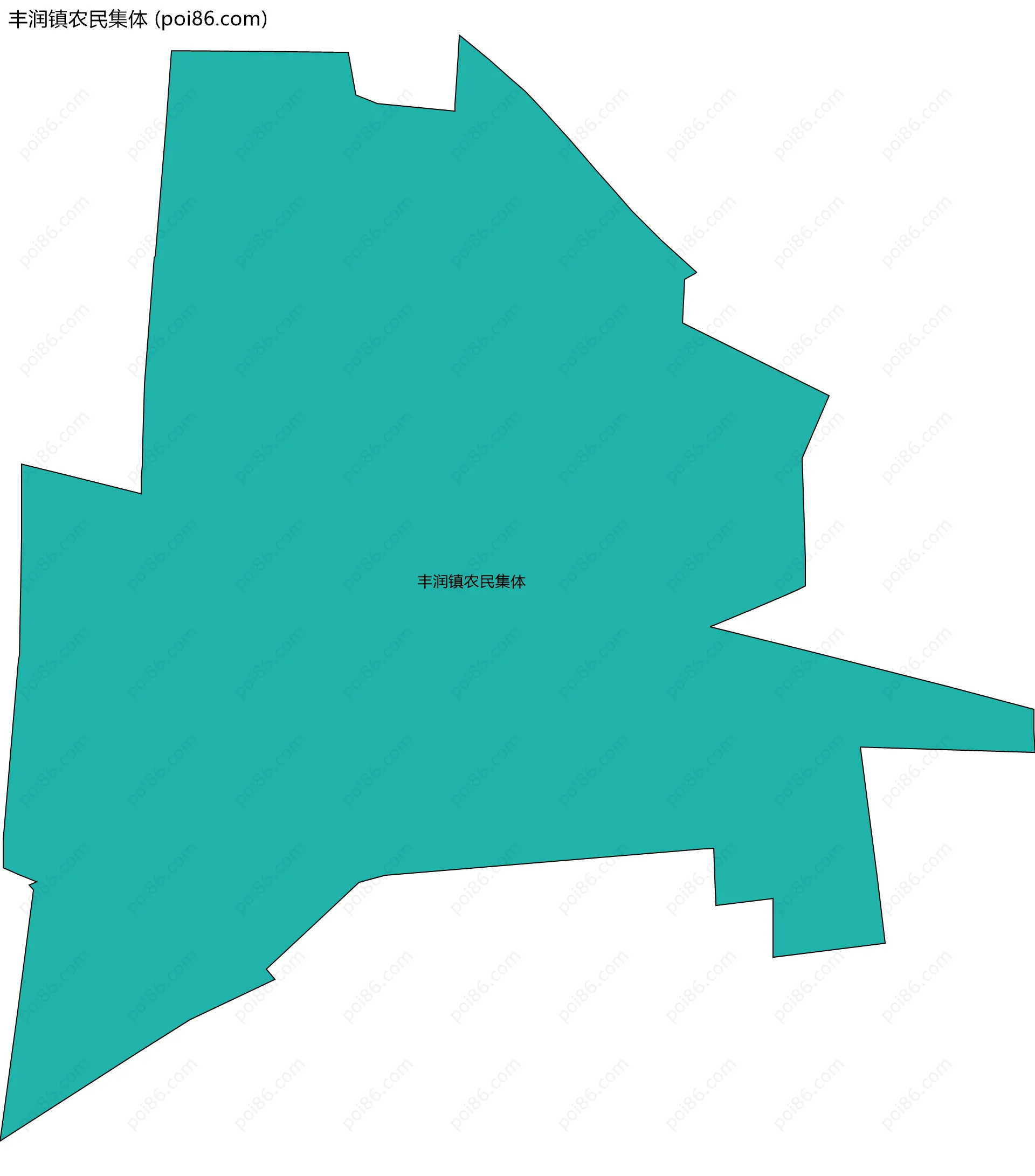 丰润镇农民集体边界地图