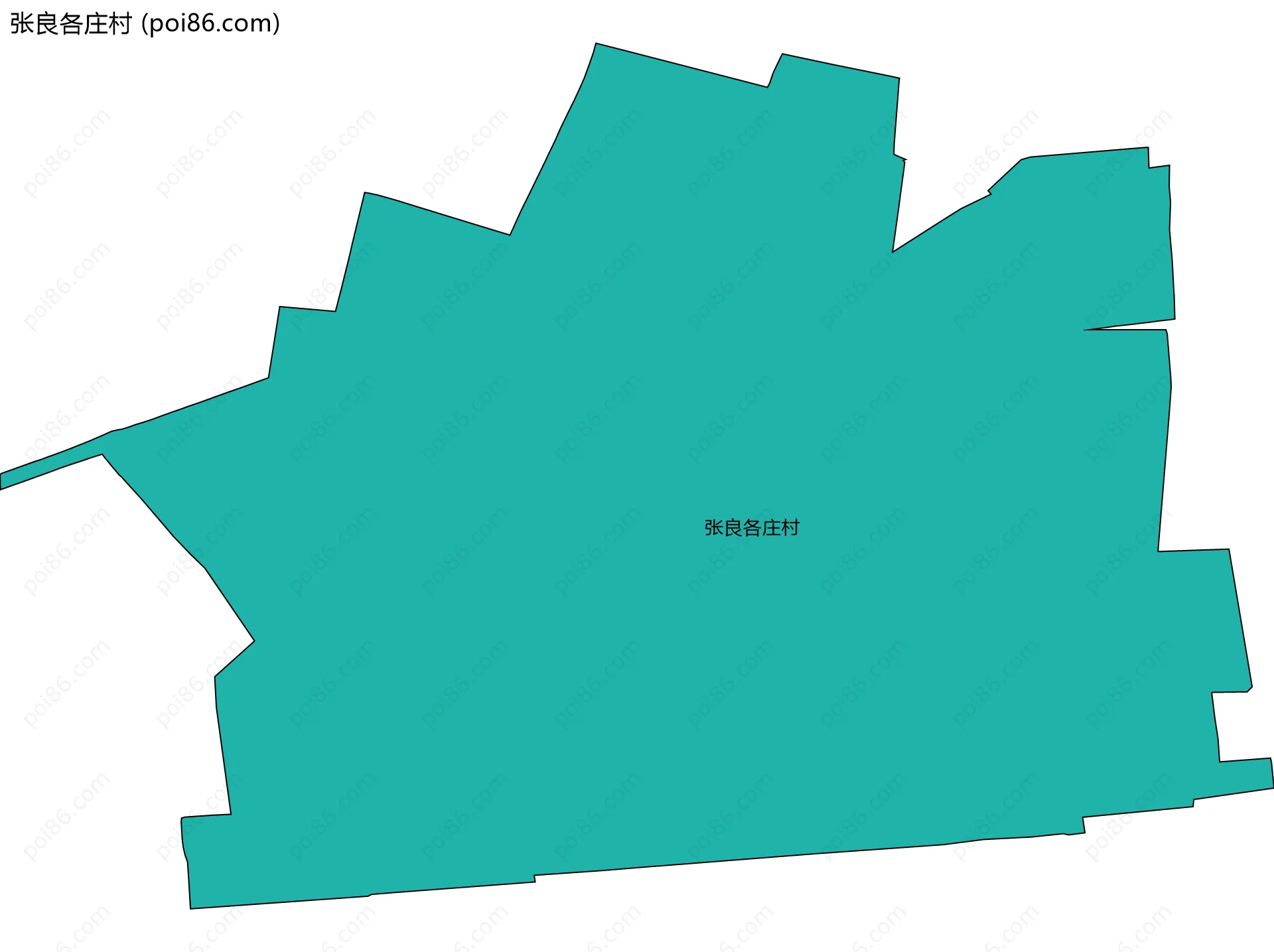 张良各庄村边界地图