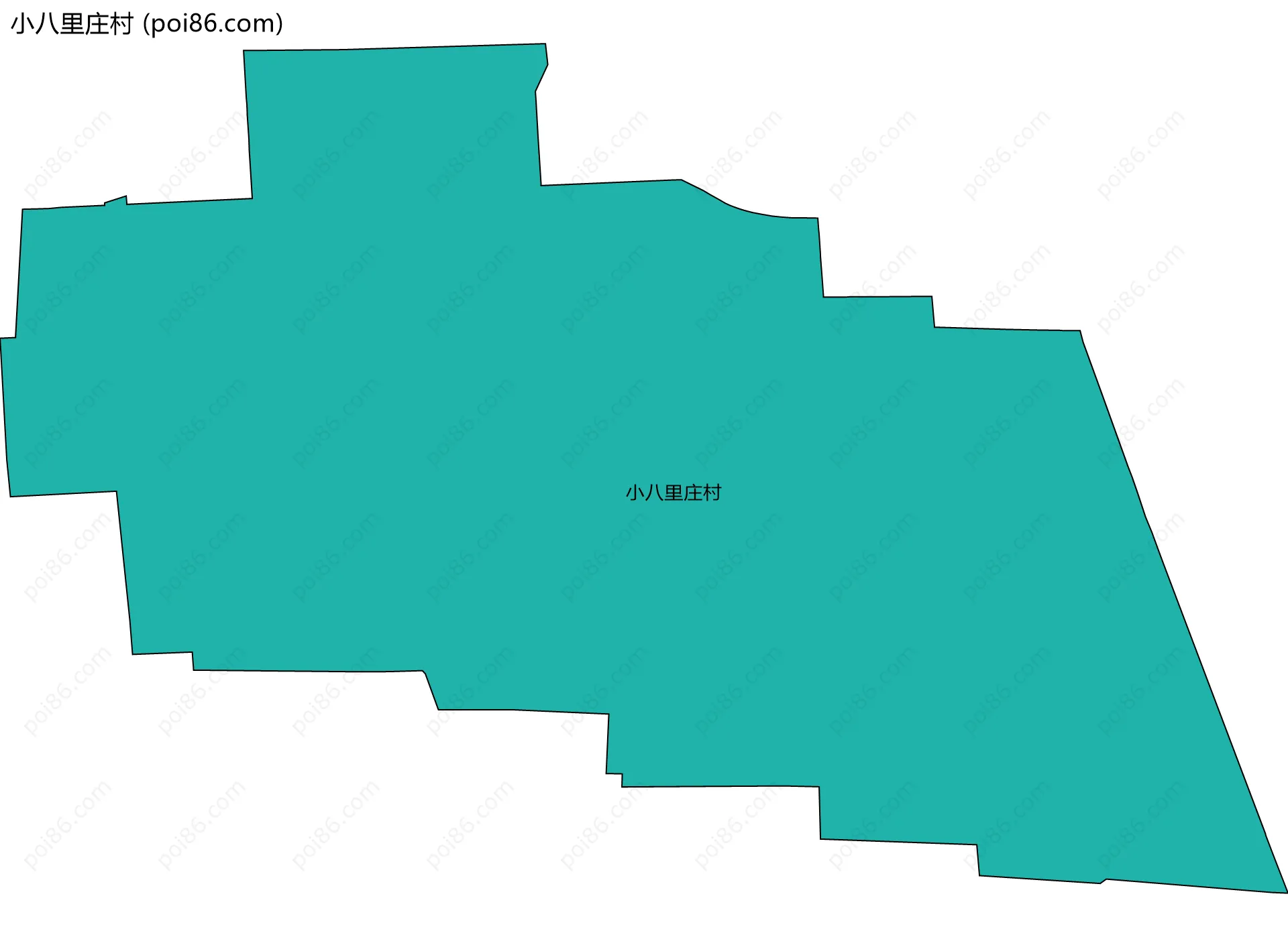 小八里庄村边界地图
