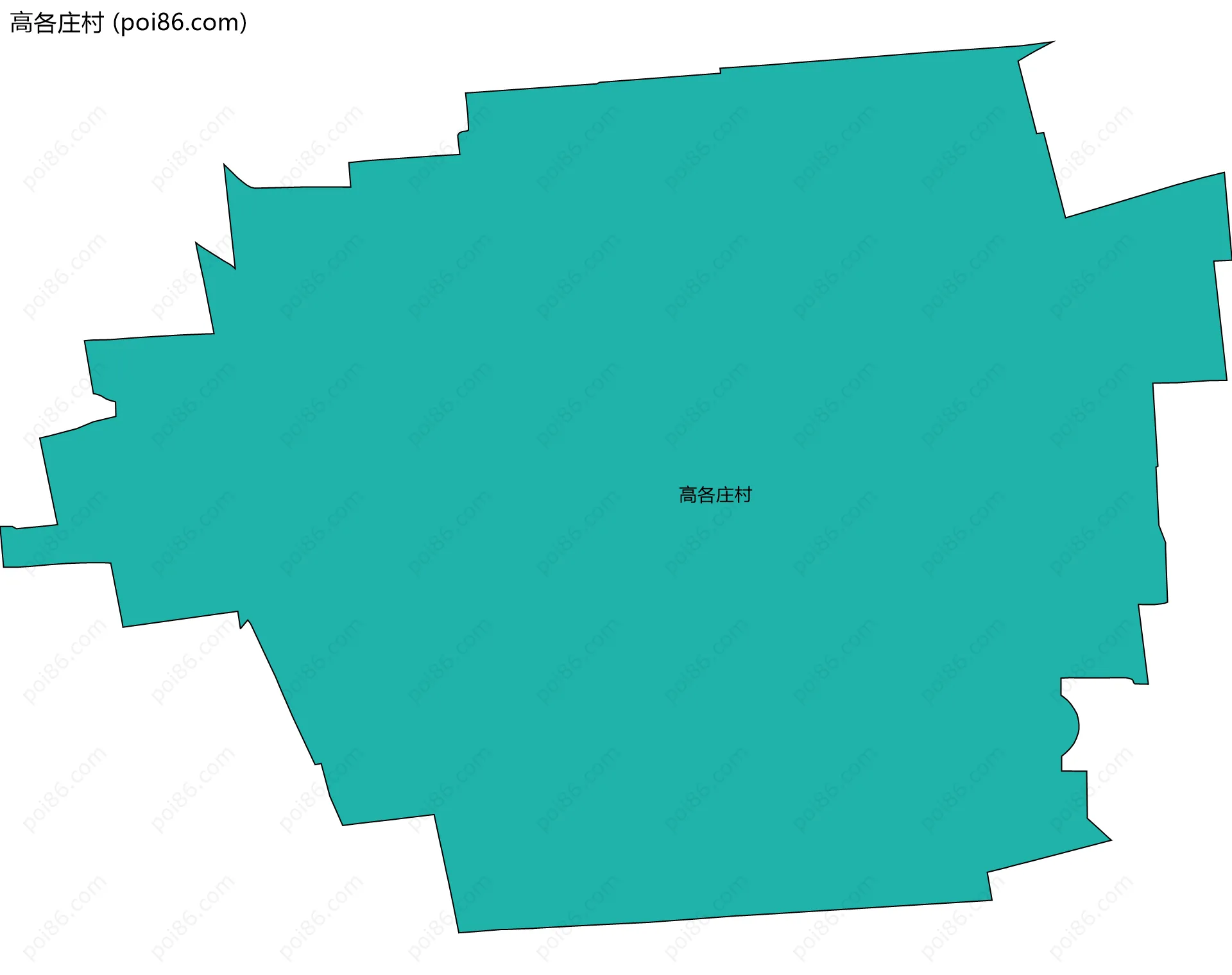 高各庄村边界地图