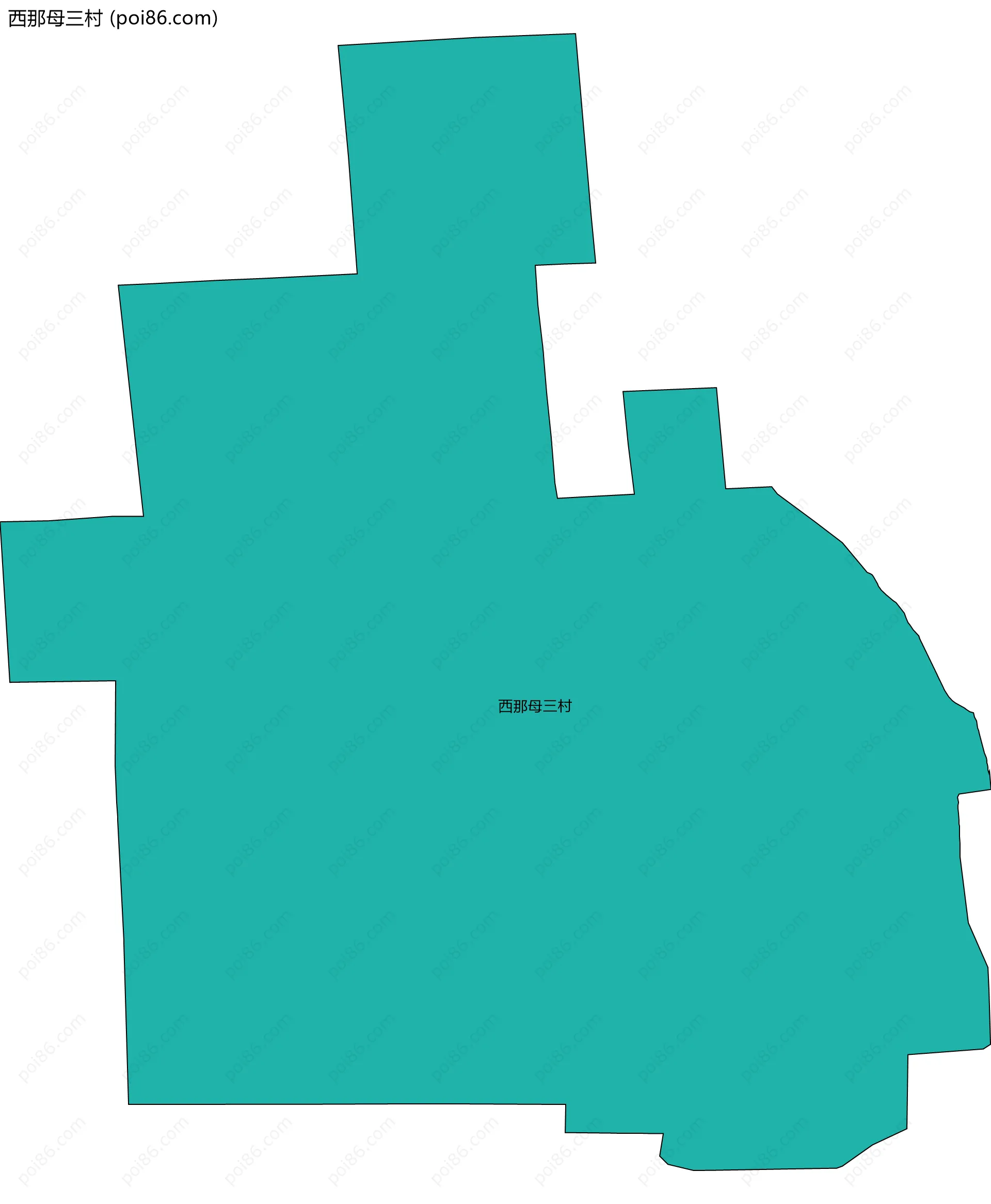 西那母三村边界地图