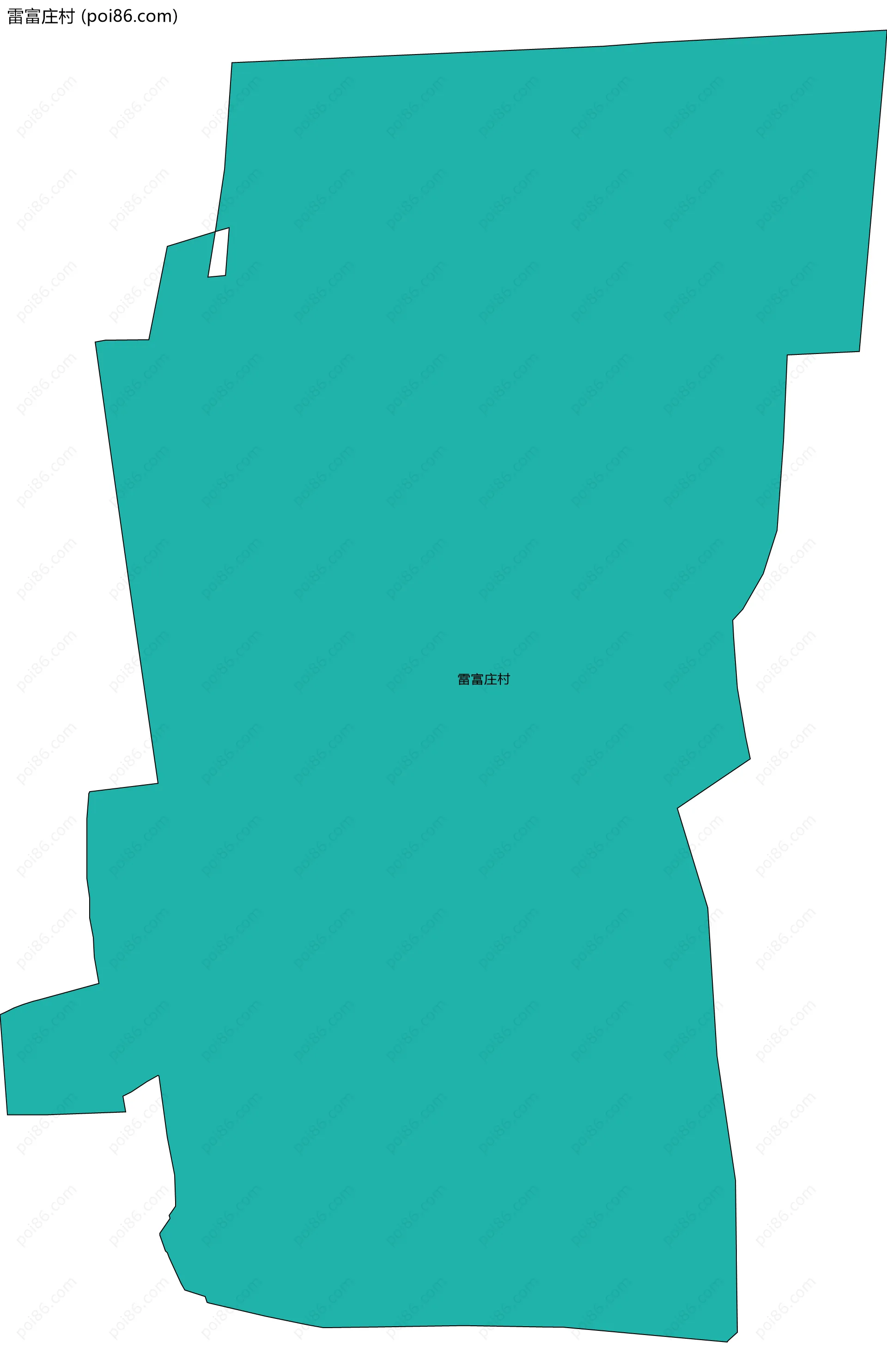 雷富庄村边界地图