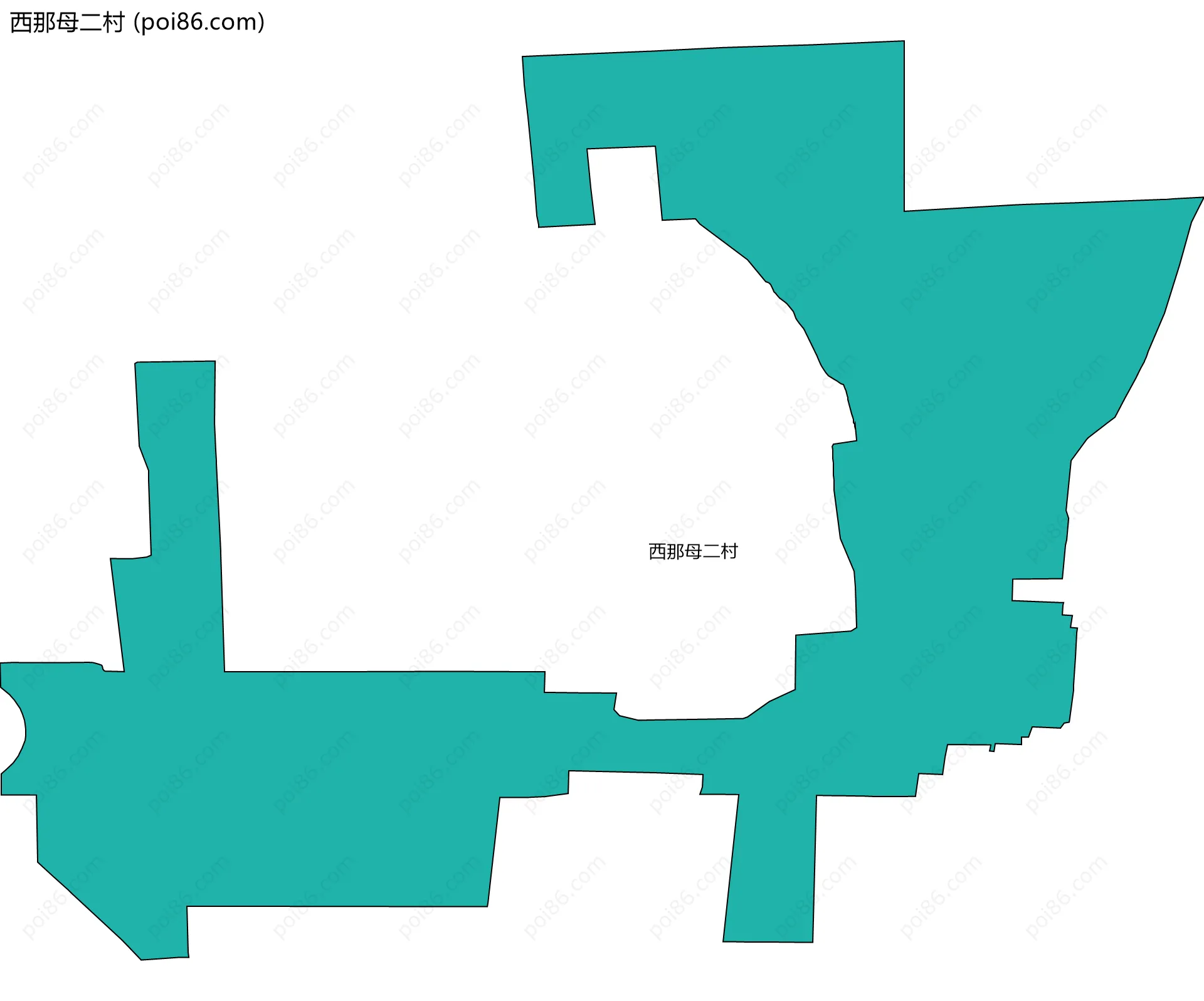 西那母二村边界地图