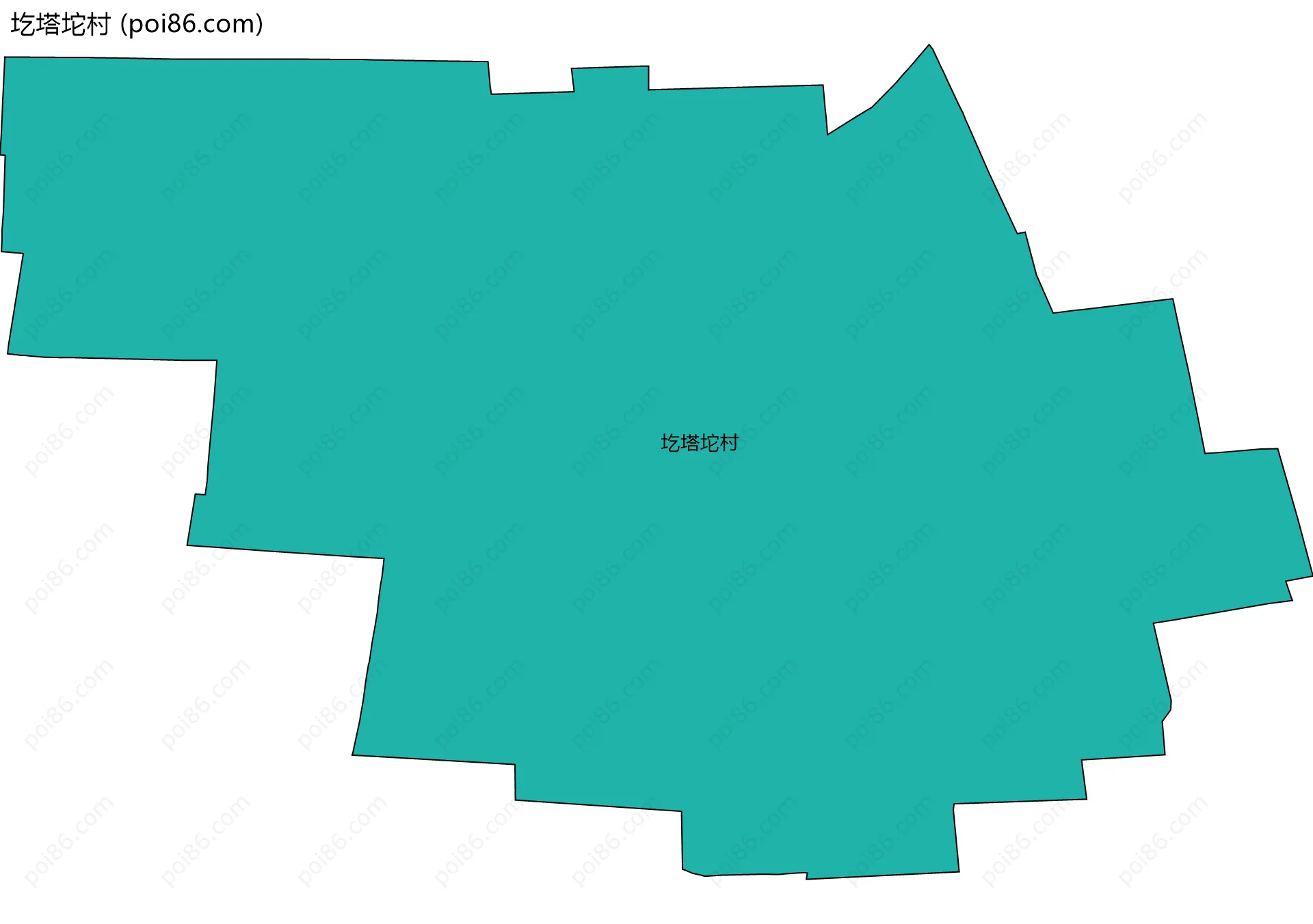 圪塔坨村边界地图