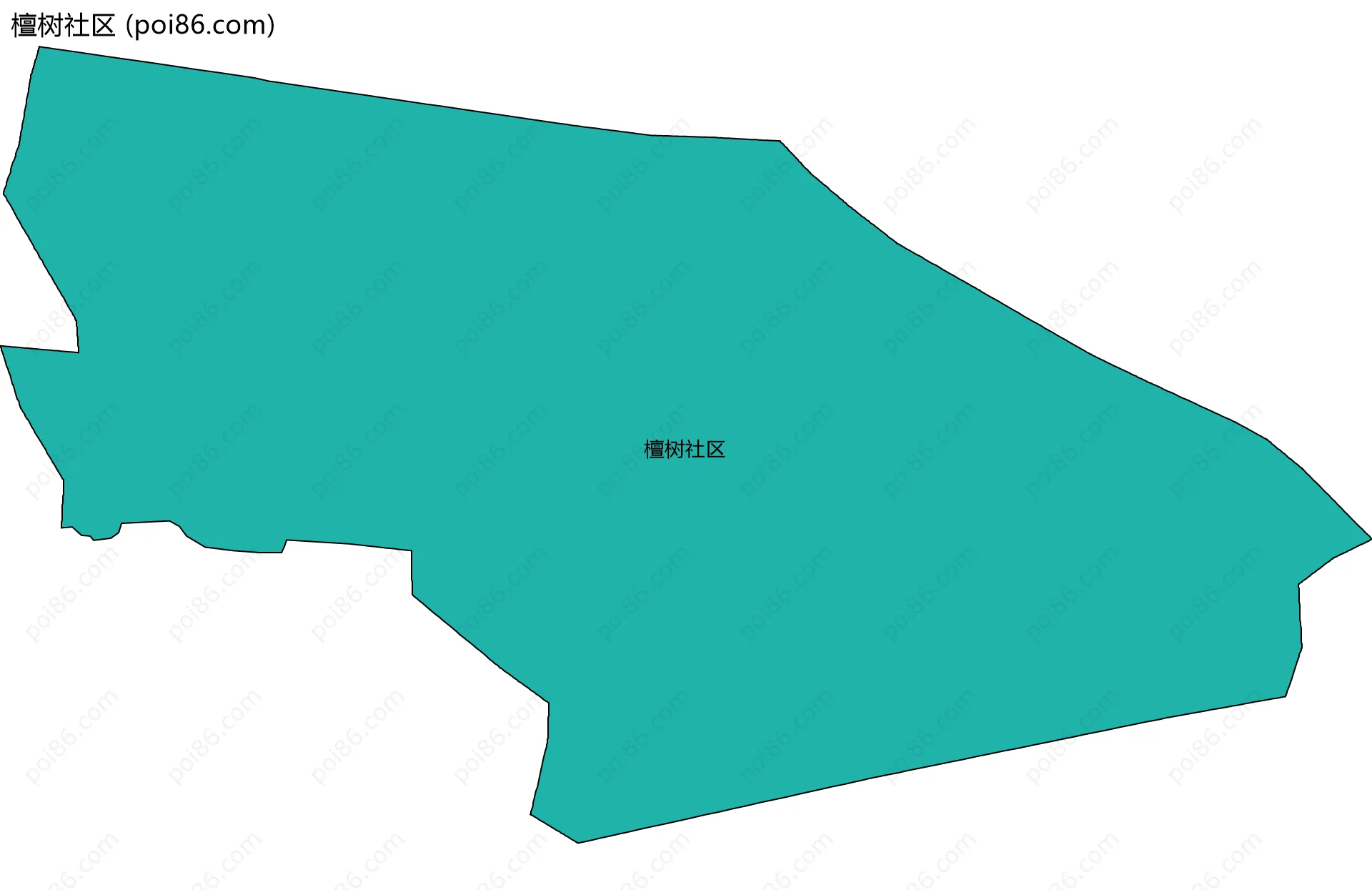 檀树社区边界地图