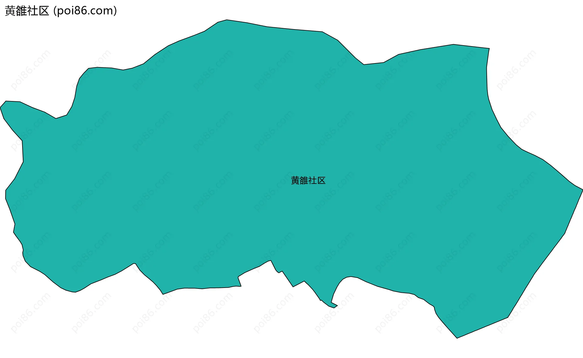 黄雒社区边界地图