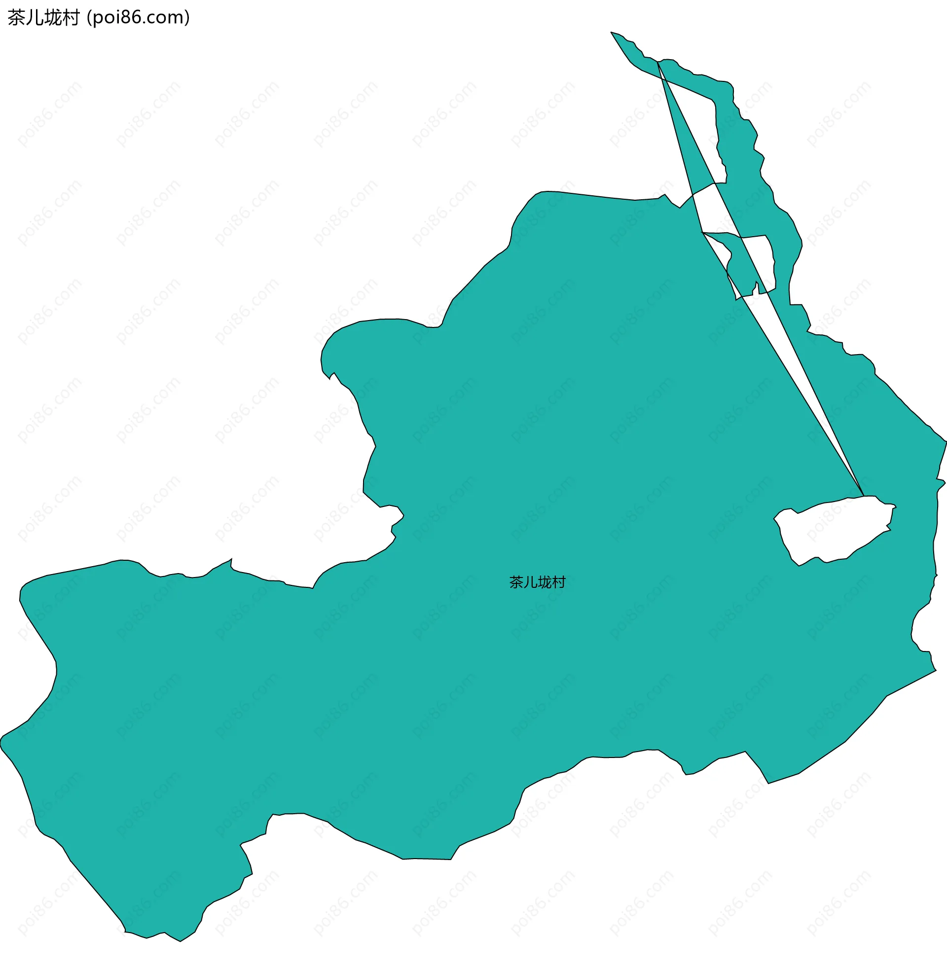 茶儿垅村边界地图