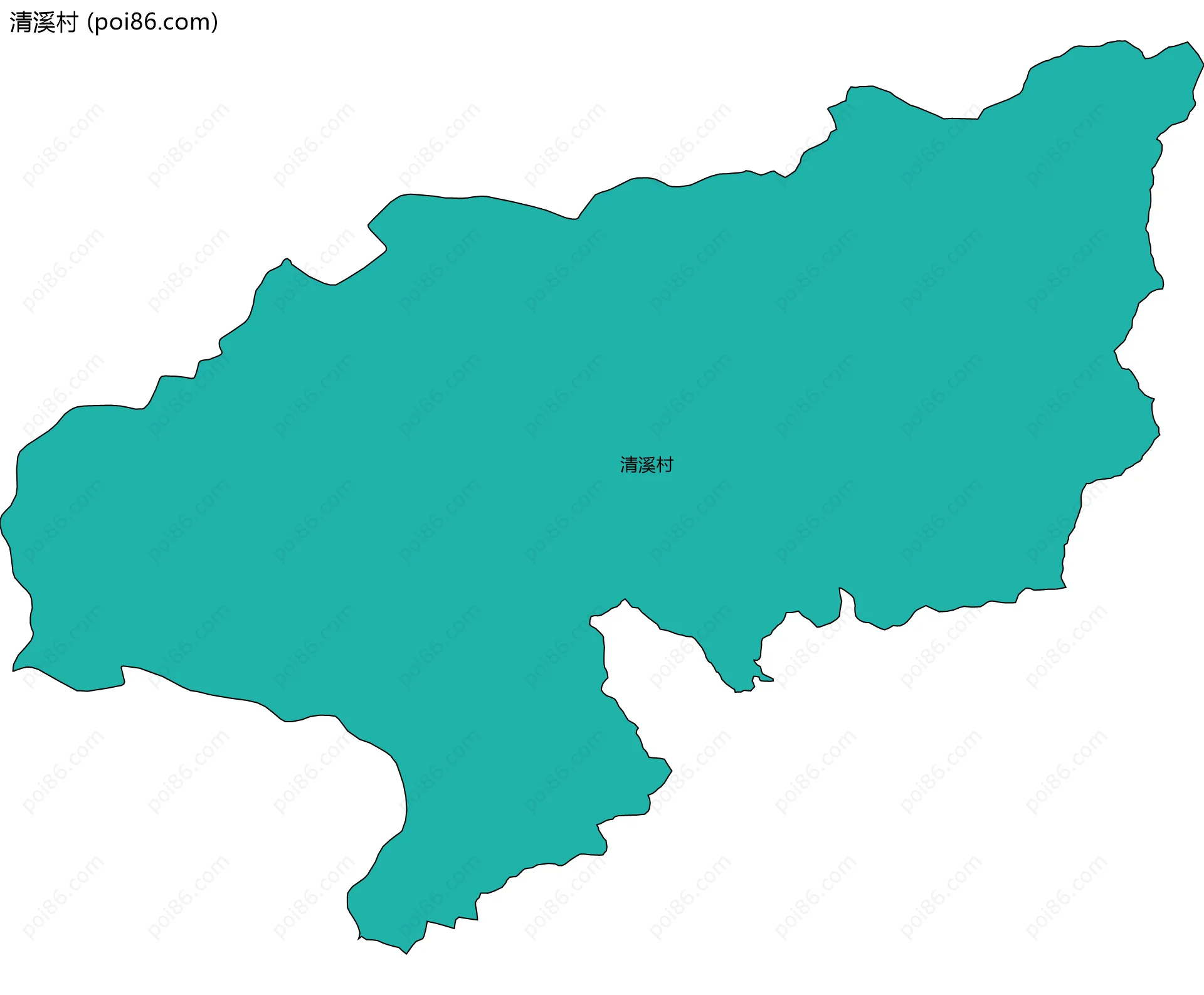 清溪村边界地图