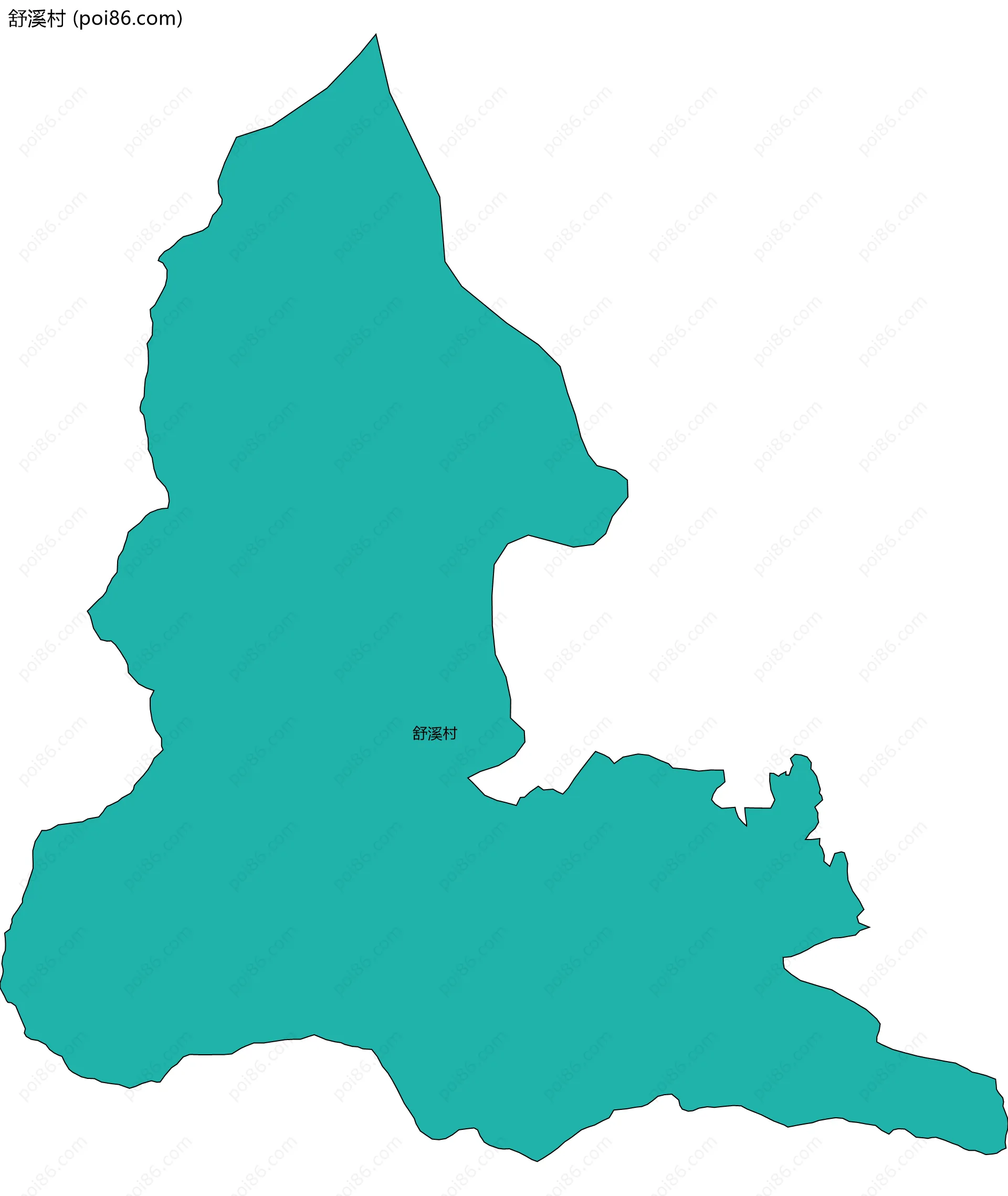 舒溪村边界地图