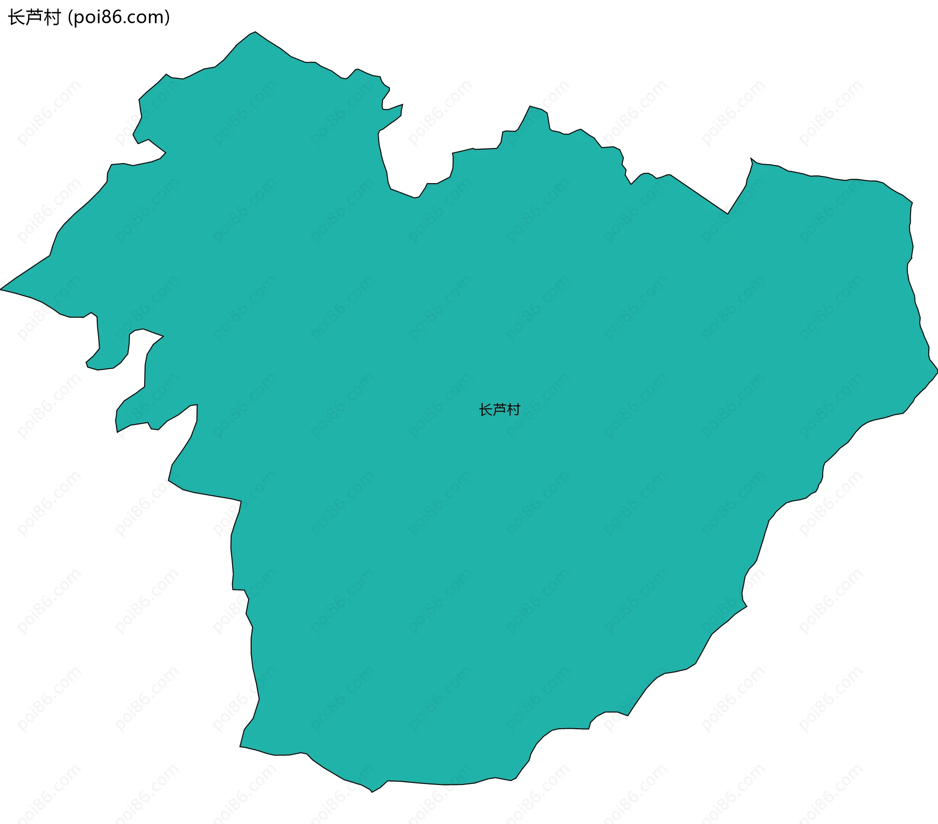 长芦村边界地图