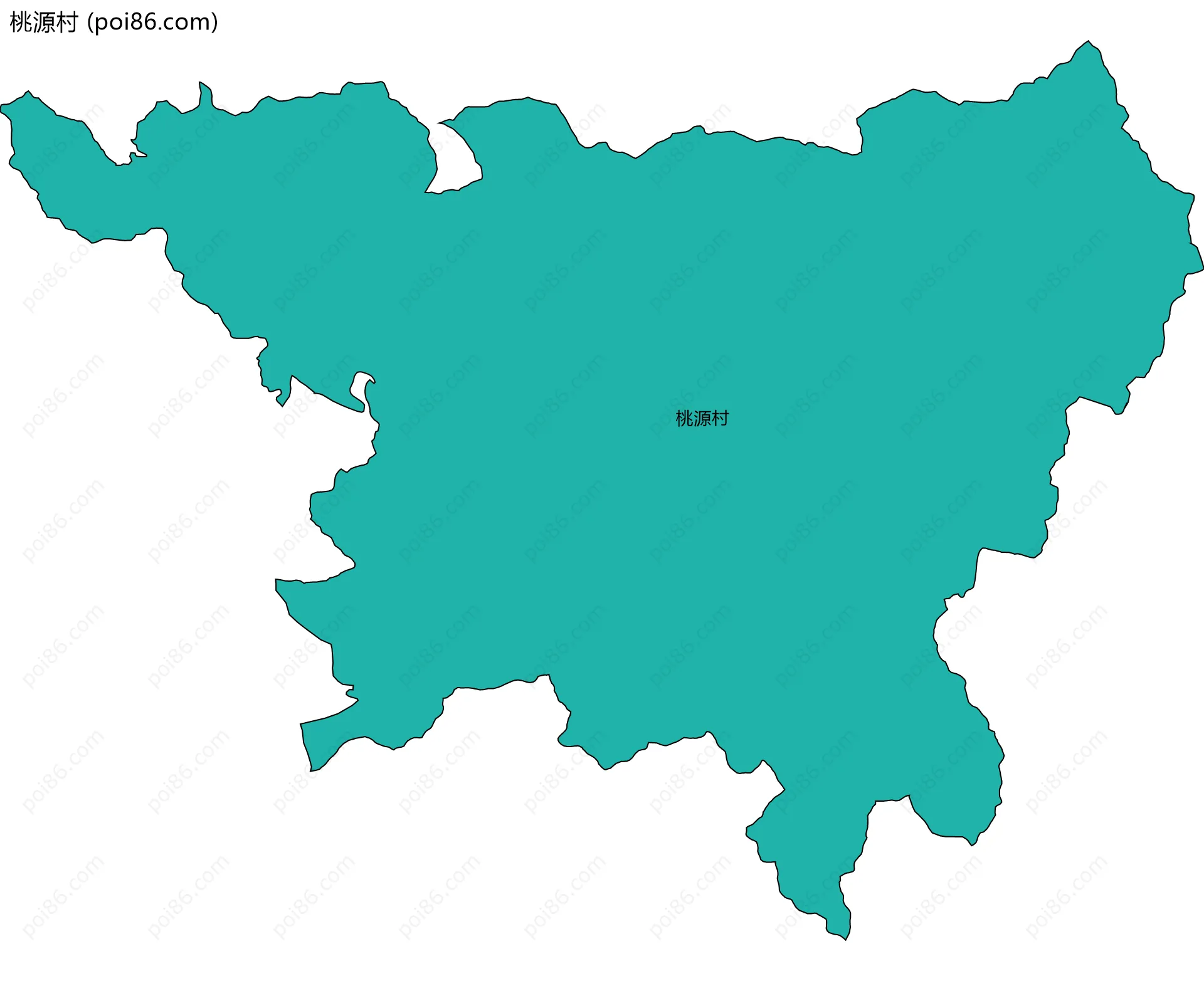 桃源村边界地图