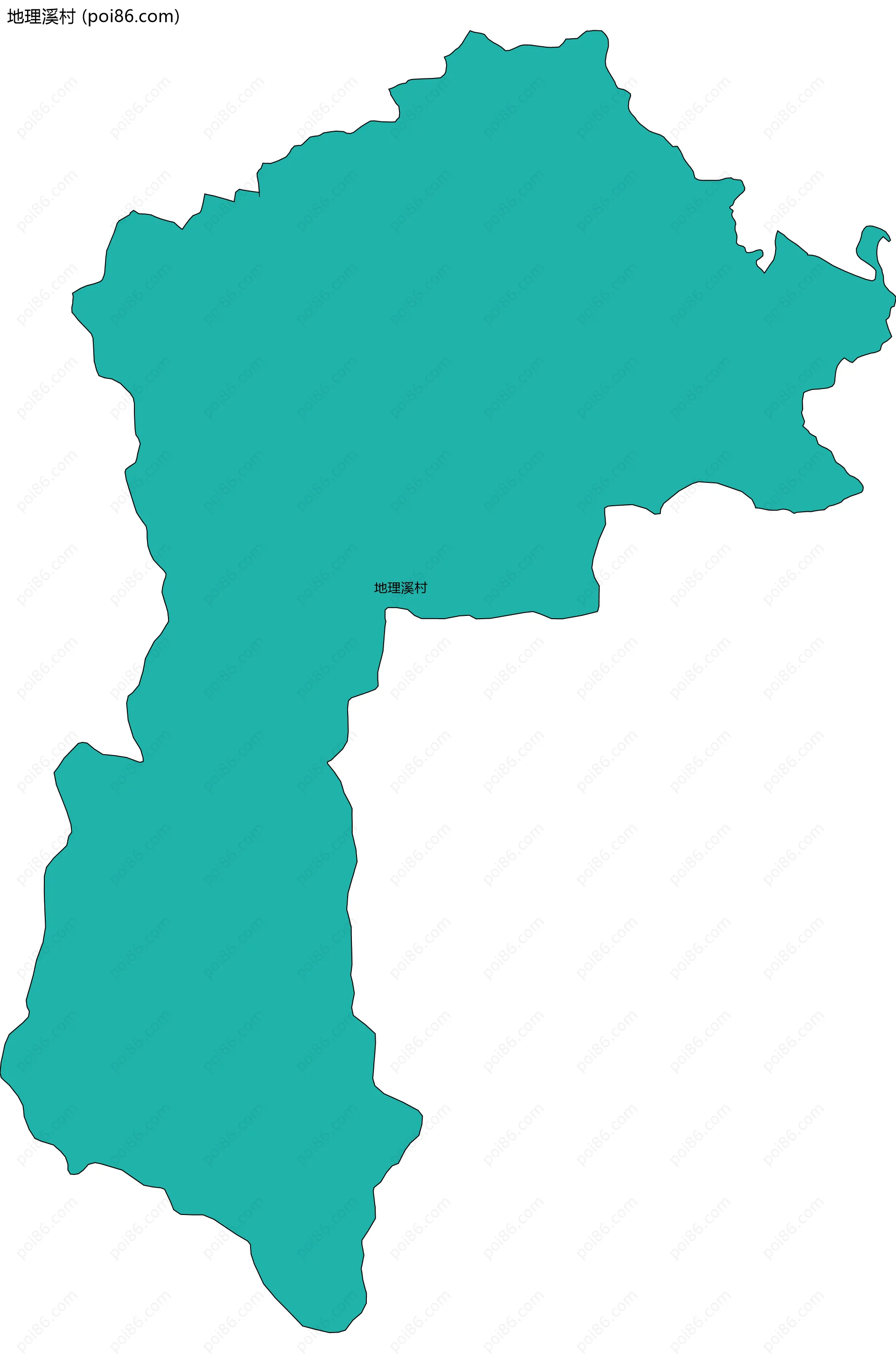 地理溪村边界地图