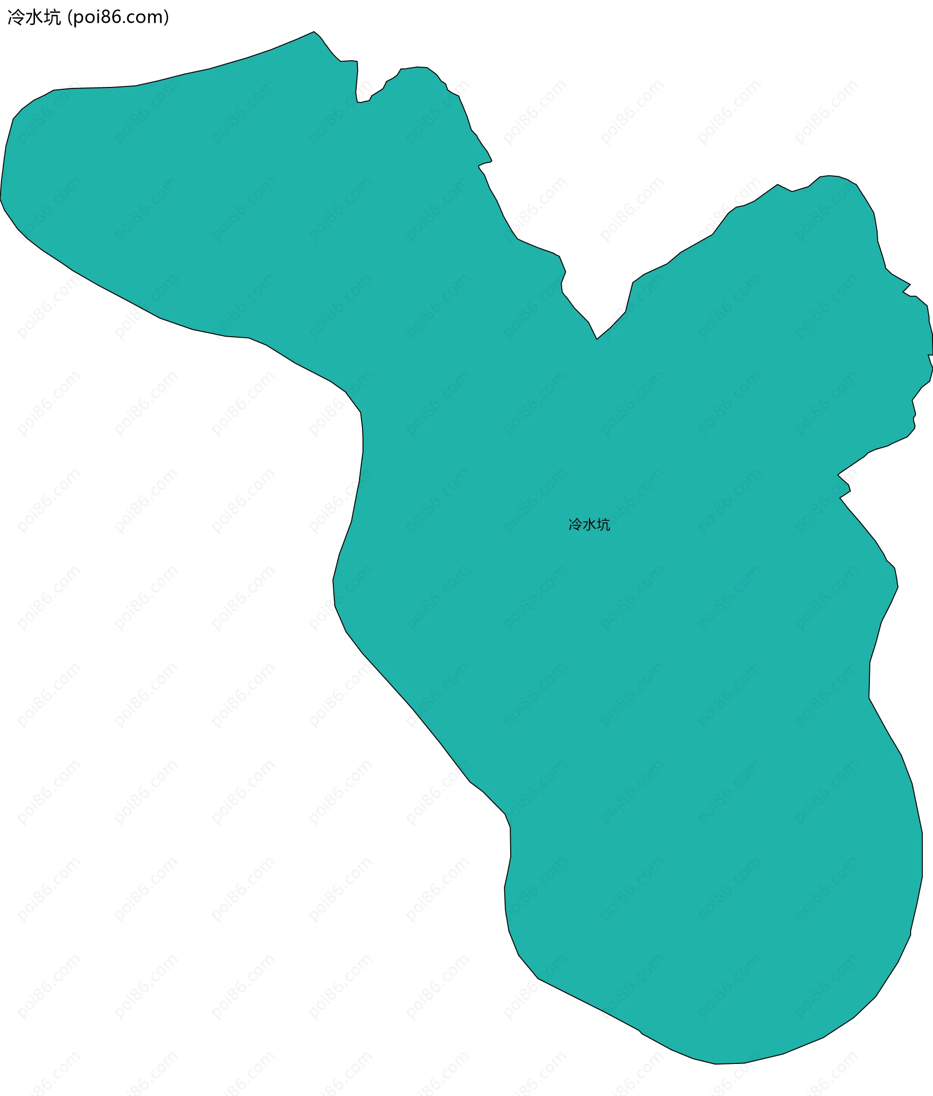 冷水坑边界地图