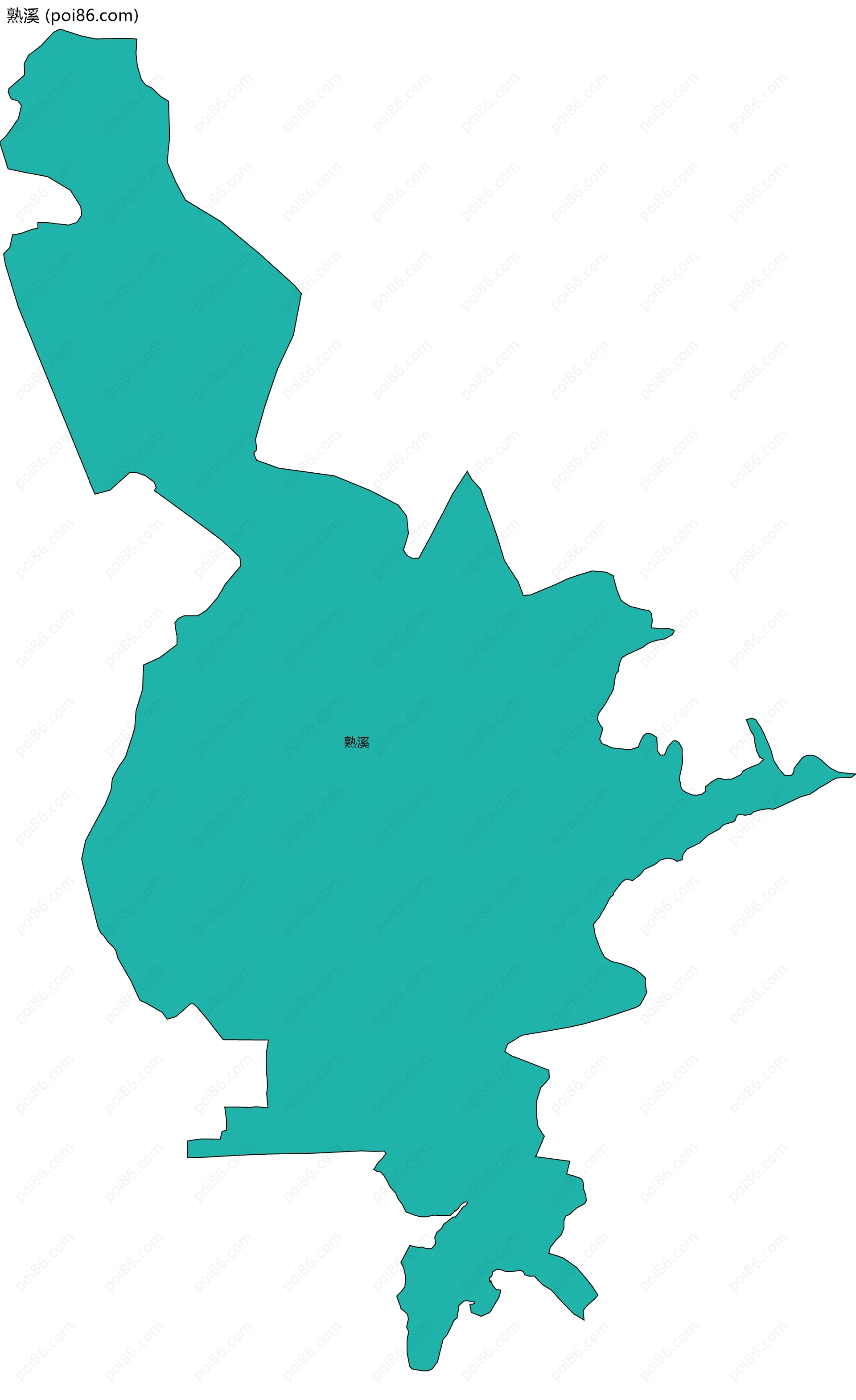 熟溪边界地图