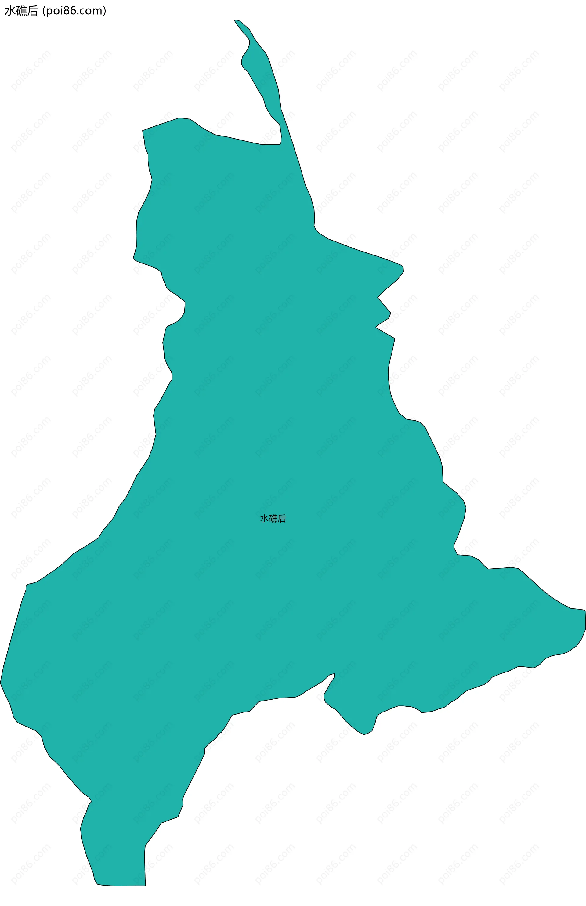 水礁后边界地图